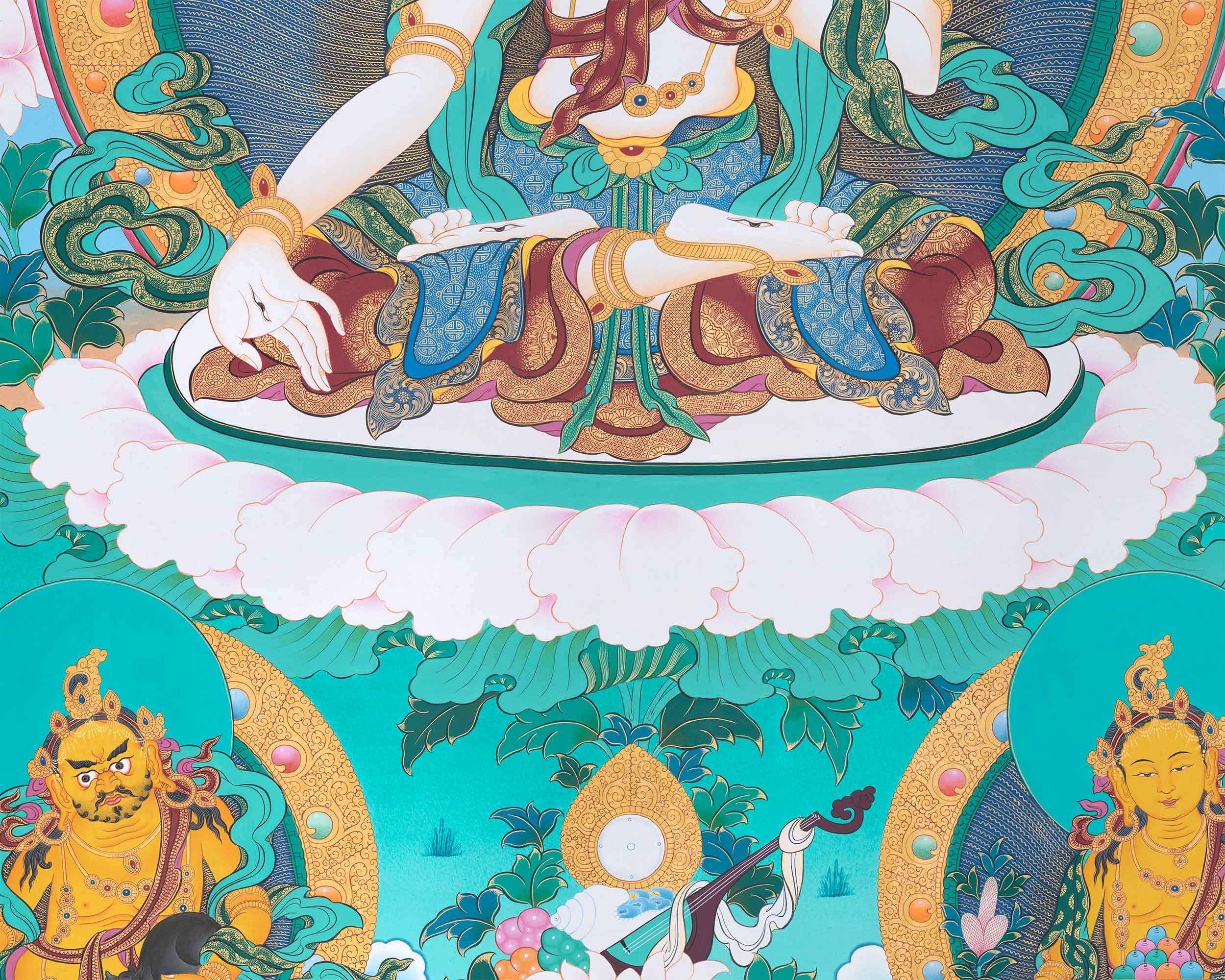 White Tara Thangka Print | Embrace The Blessing of Compassion | Buddhis Art