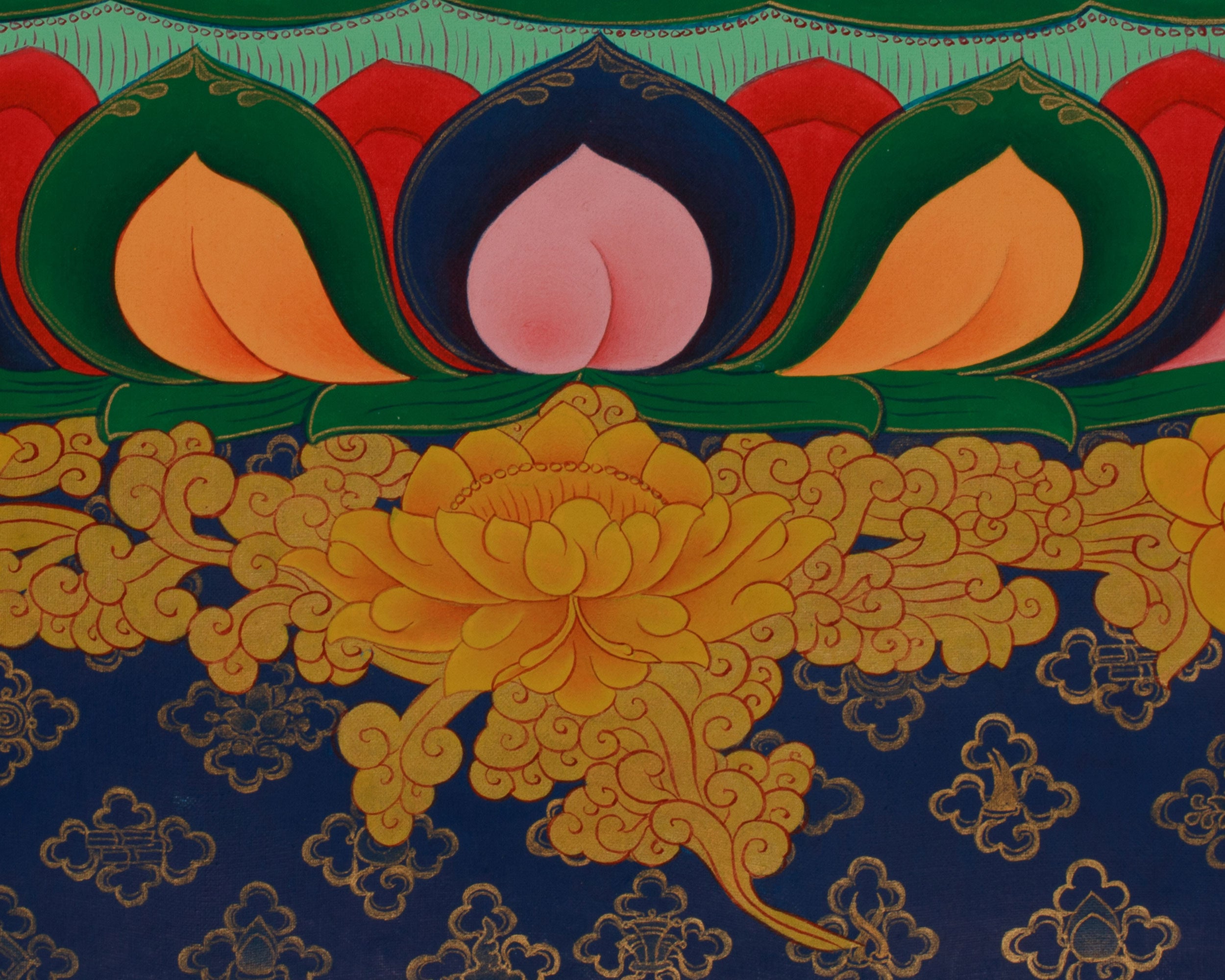 Traditional Buddhist Chenrezig Thangka | Symbol of Compassion and Peace