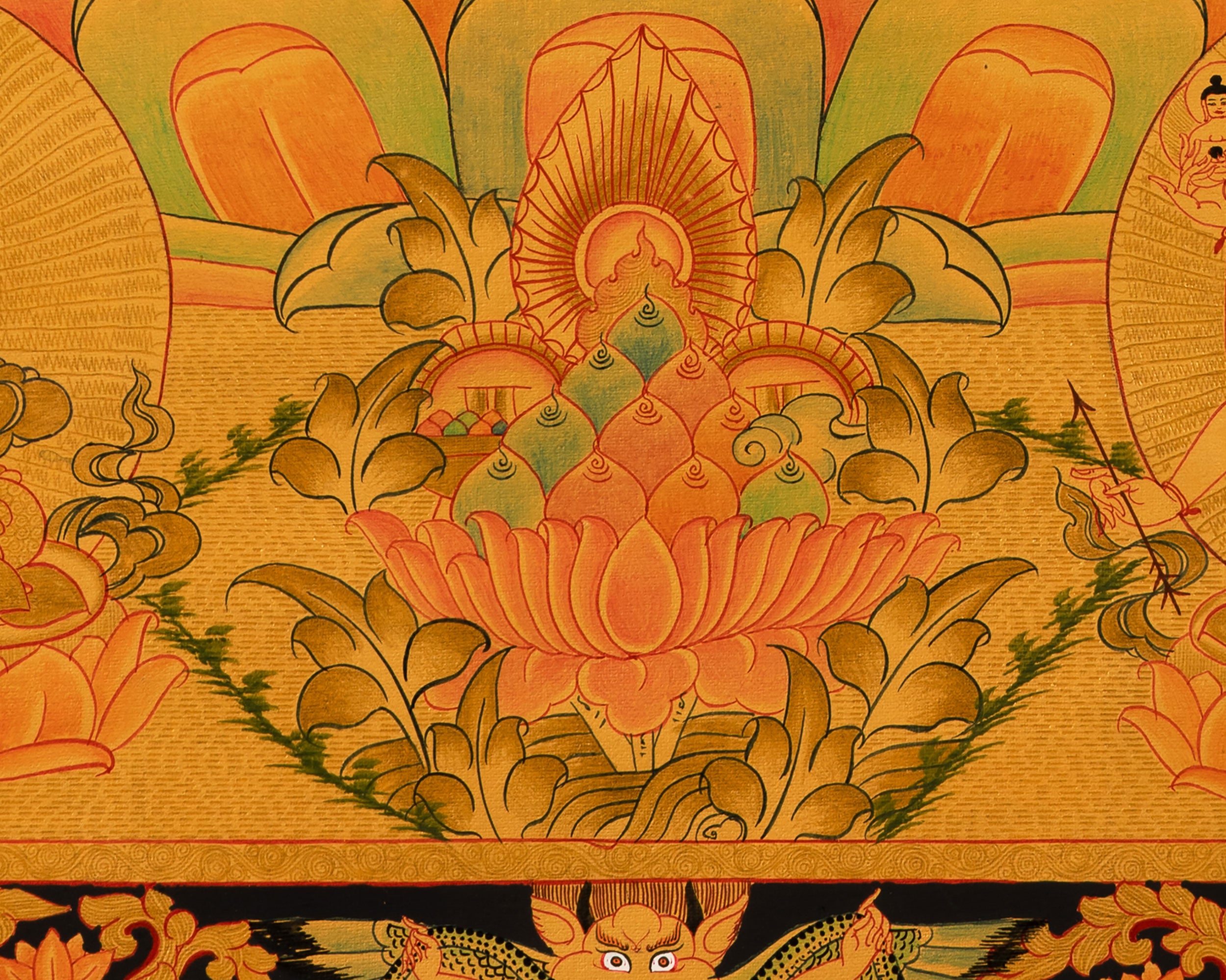 White Tara with Amitayus, Namgyalma, and Amitabha Buddha | Tibetan Bodhisattva Art