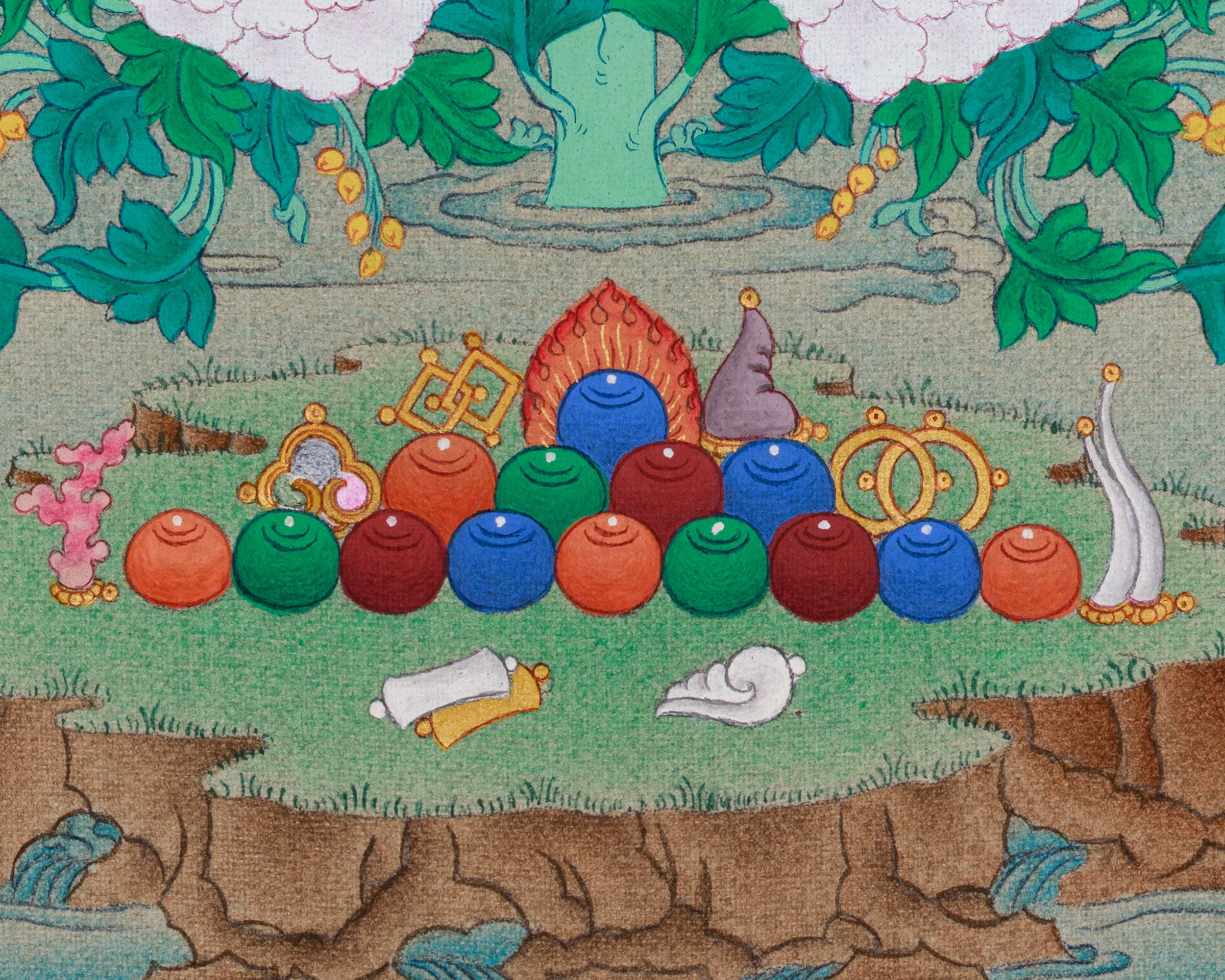 Traditional Guru Rinpoche Artwork | Buddhist Thangka of Padmasambhava