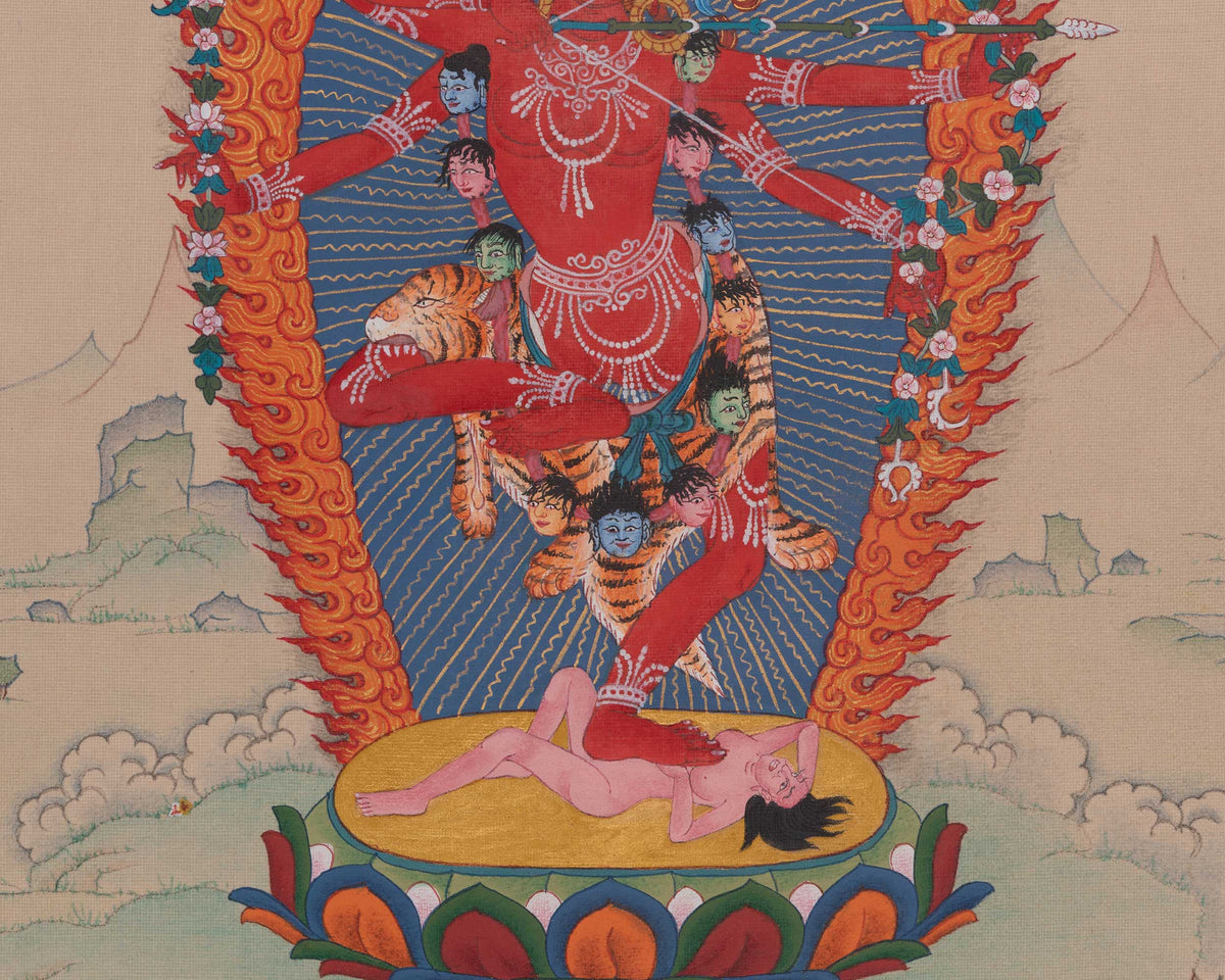 Kurukulla Buddhist Art | Sacred Form of Transformative Wisdom | Traditional Thangka