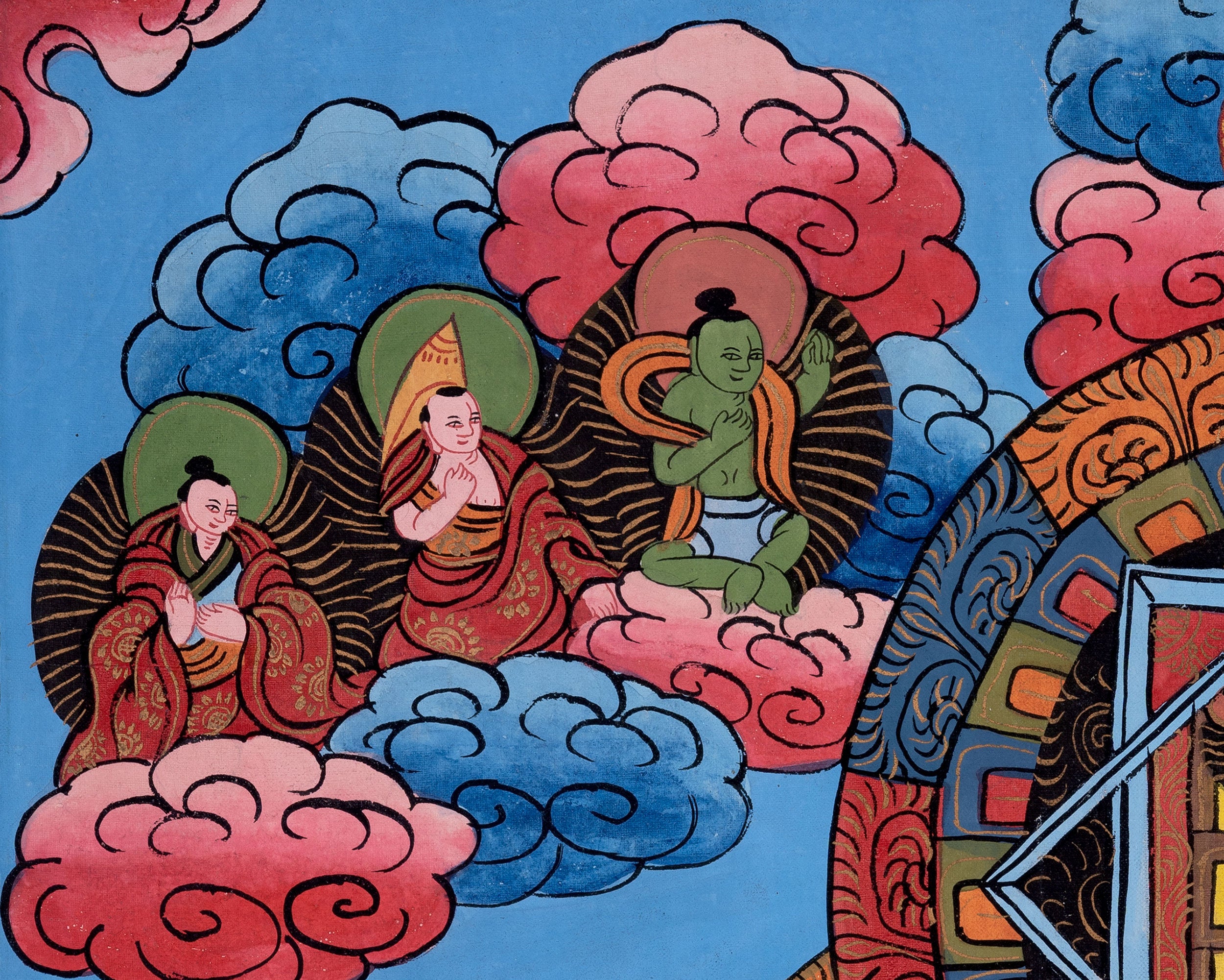 Three Mandala Thangka | Religious Buddhist Painting | Wall Decors