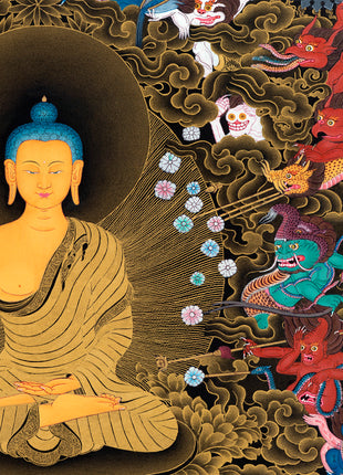 Thangka Of Buddha Shakyamuni And Mara Downloadable File
