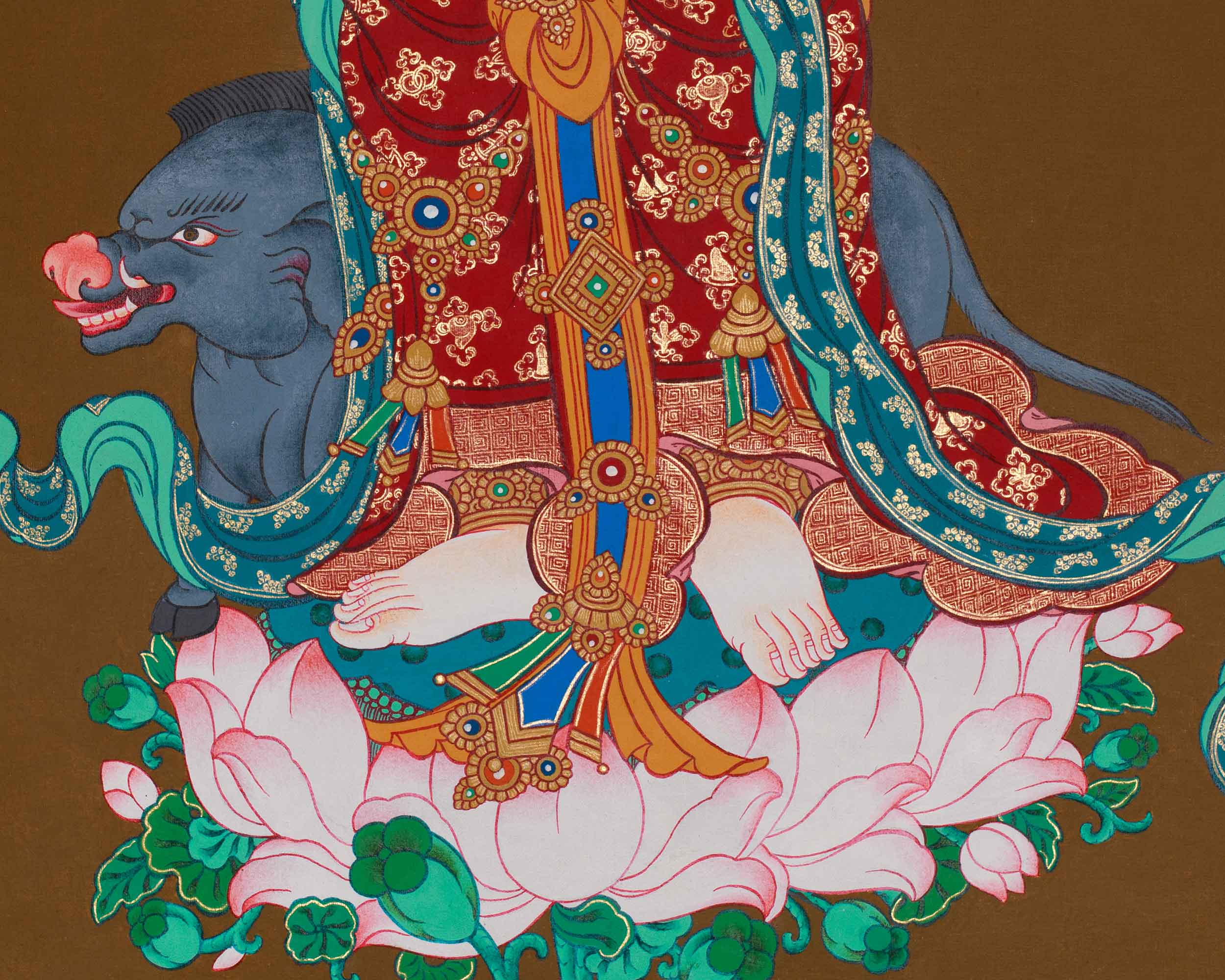 Goddess Marichi Thangka | Buddhist Deity of Light and Fearlessness