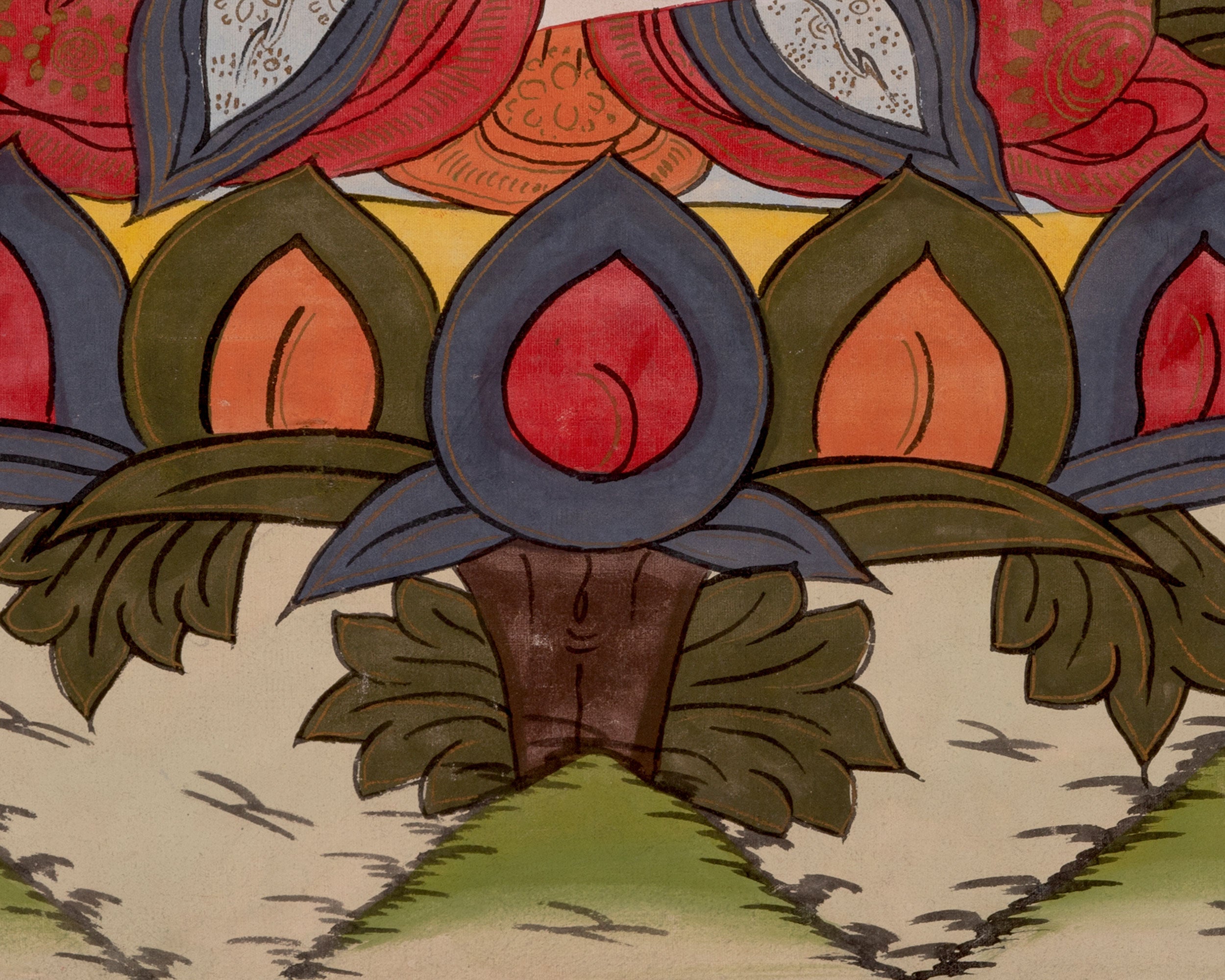 Vintage Namasangiti Thangka | Bodhisattva of Wisdom and Compassion
