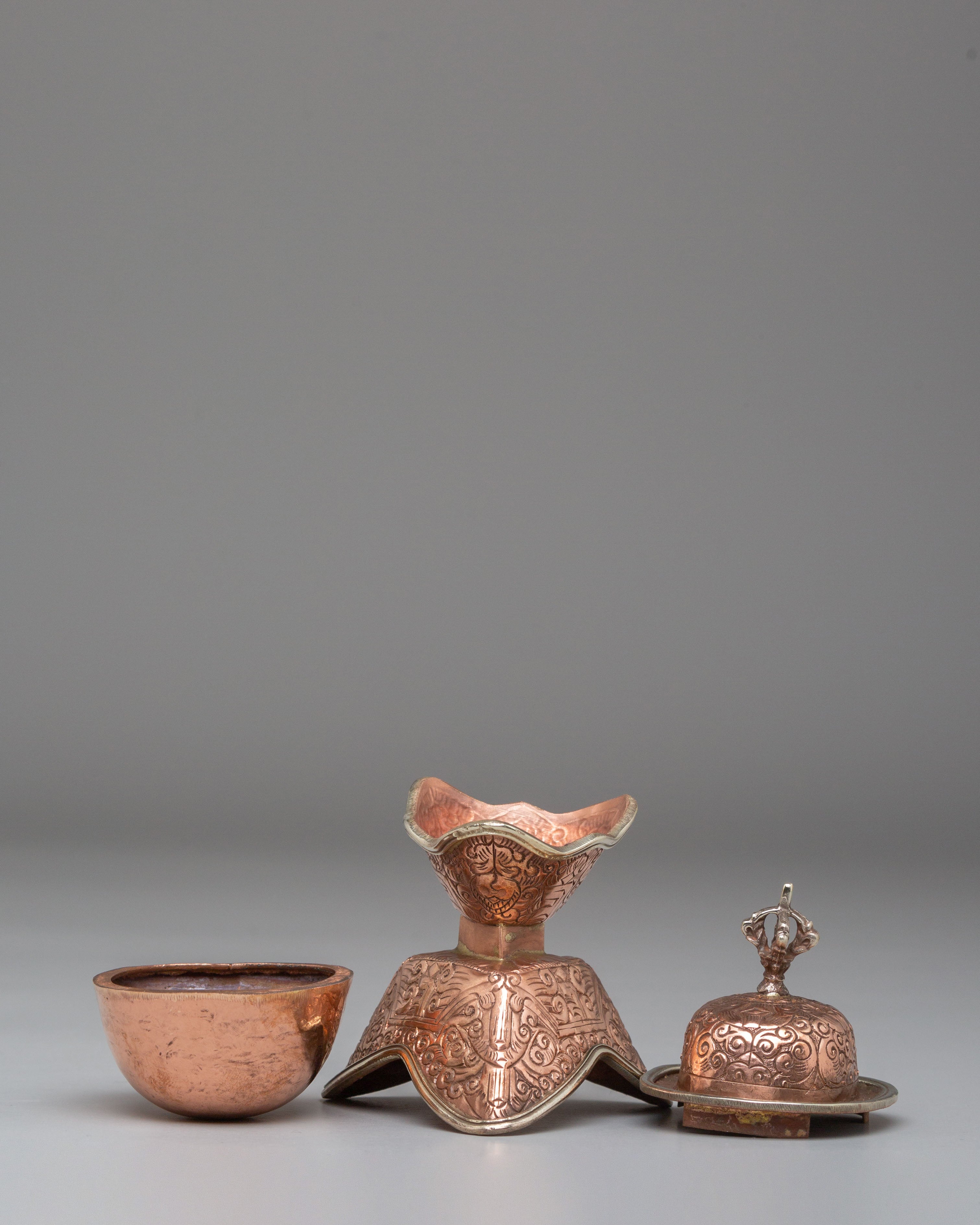 Traditional Kapala | Handcrafted Copper Ritual Art