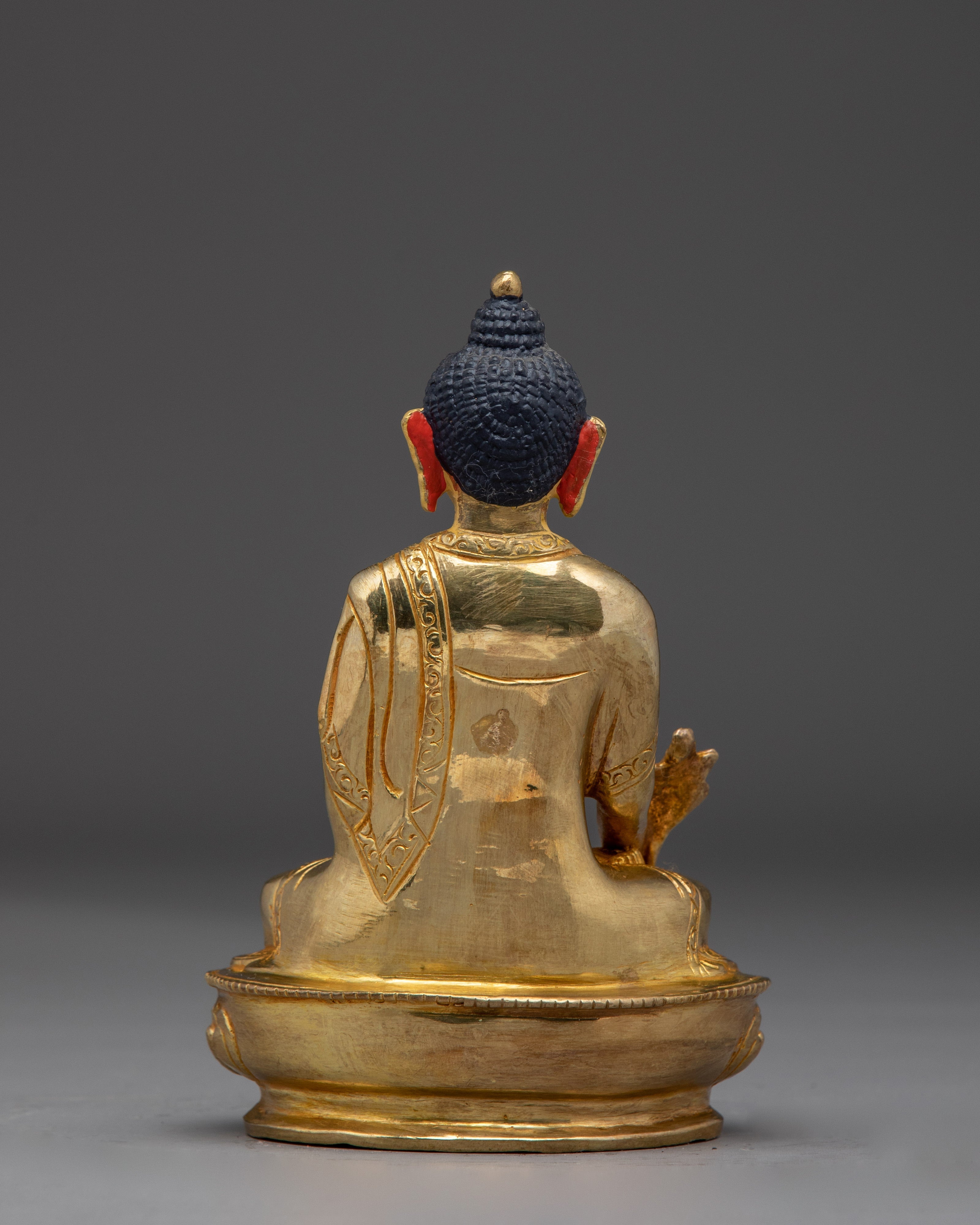 Golden Statue of Medicine Buddha | Himalayan Bhaisajyaguru Artwork