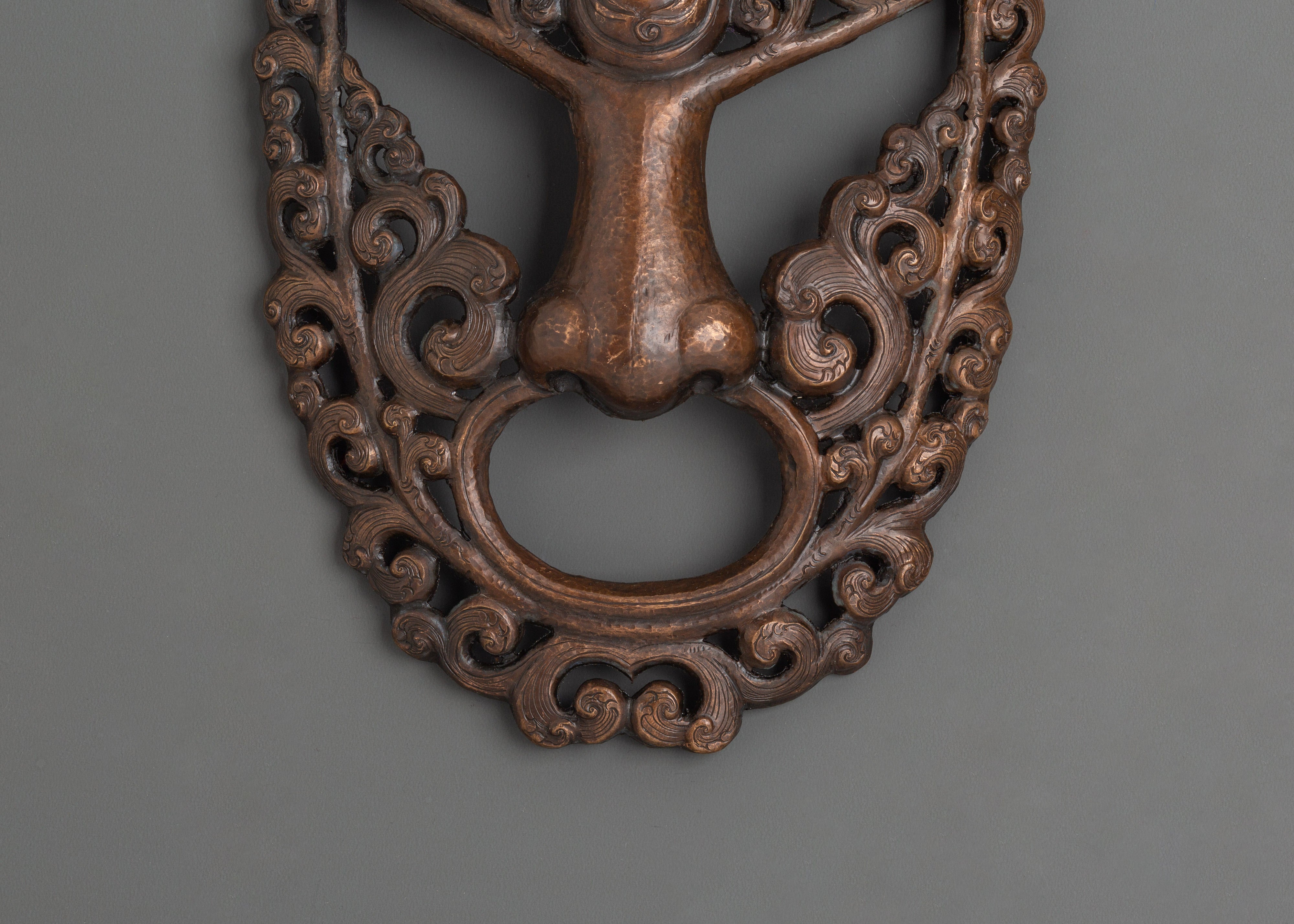 Tibetan Oxidized Mask for Ritual | Perfect for Sacred Spaces and Home Decor
