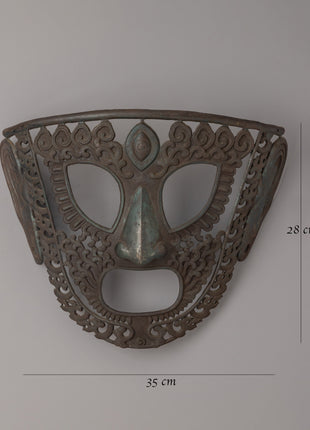 Handcrafted Buddhist Iron Mask | Sacred Ritual Artifact