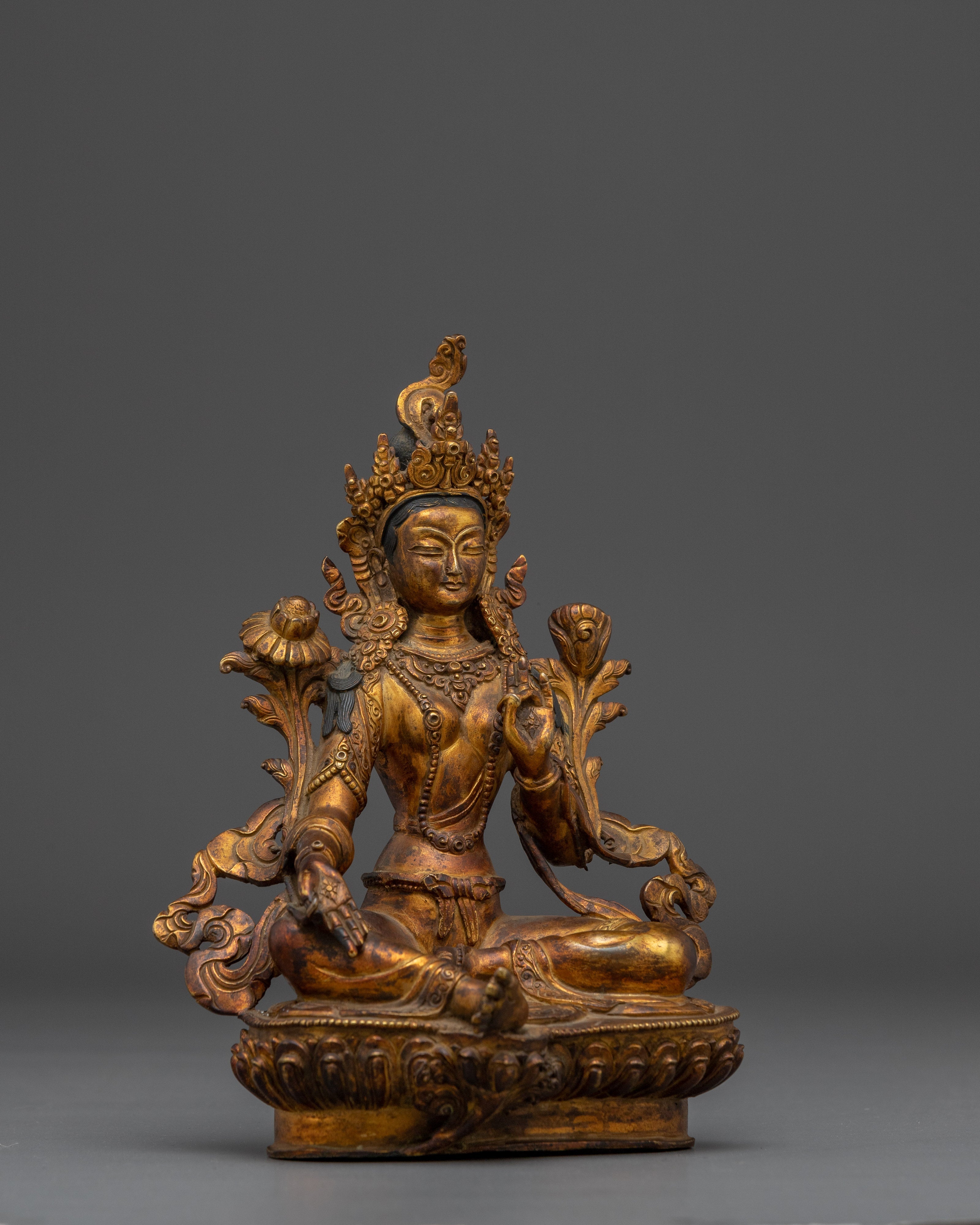 Sacred Green Tara Mother of Liberation | Handcrafted Nepali Meditation Altar Deity