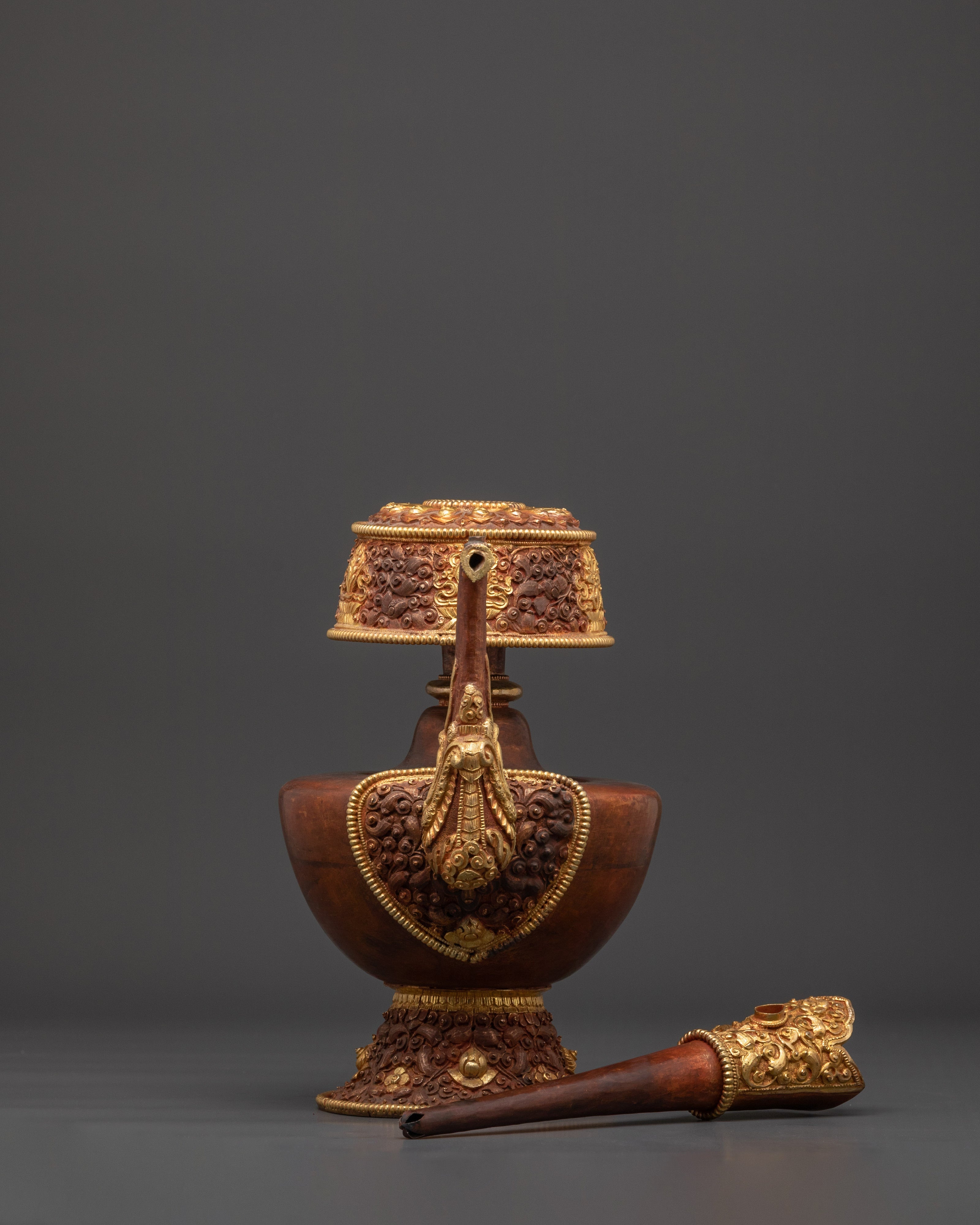 Tibetan Spiritual Offering Bhumba Ritual Vessel | Sacred Altar Decor