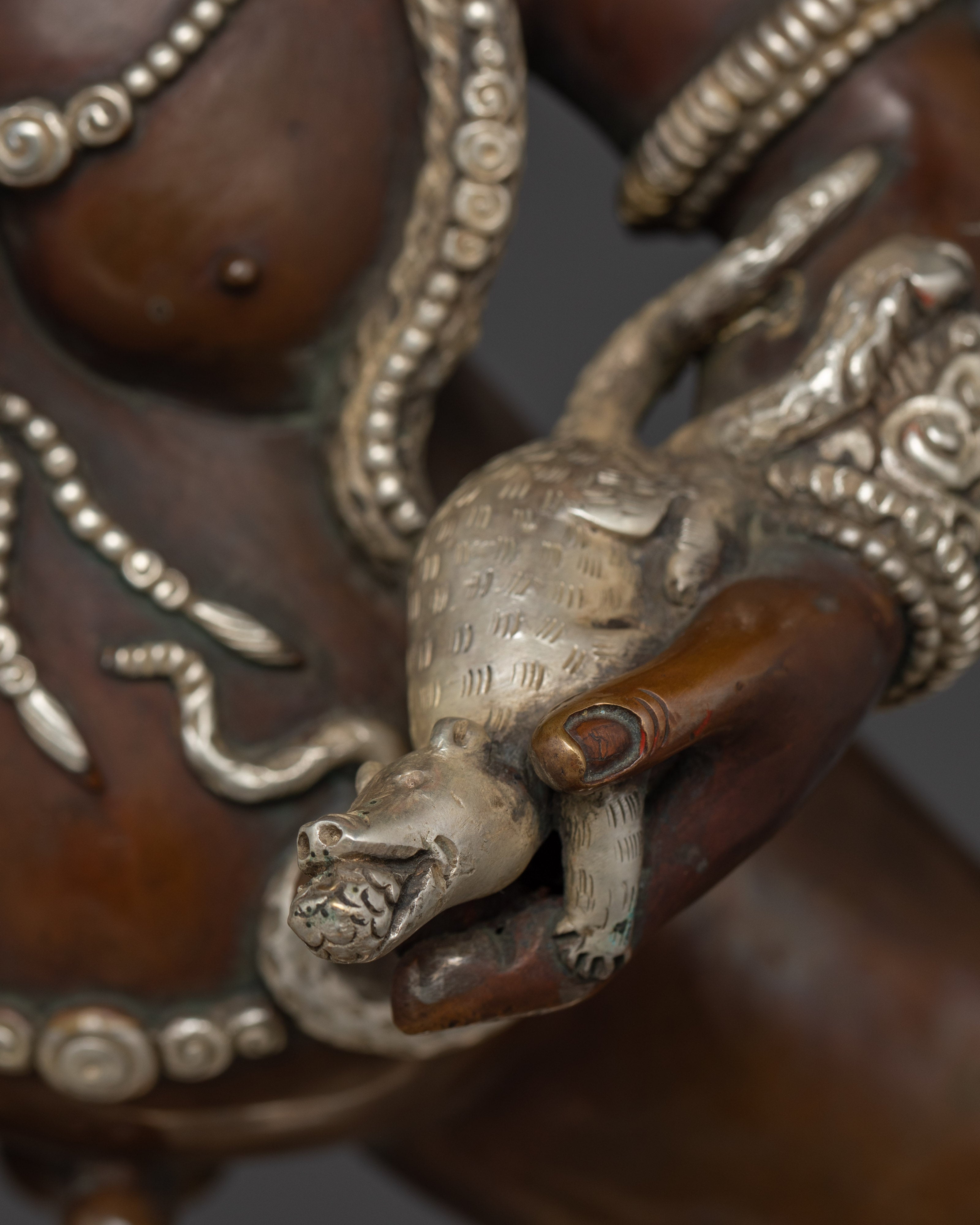 Statue of Vajrayana Black Dzambhala | Wealth Deity