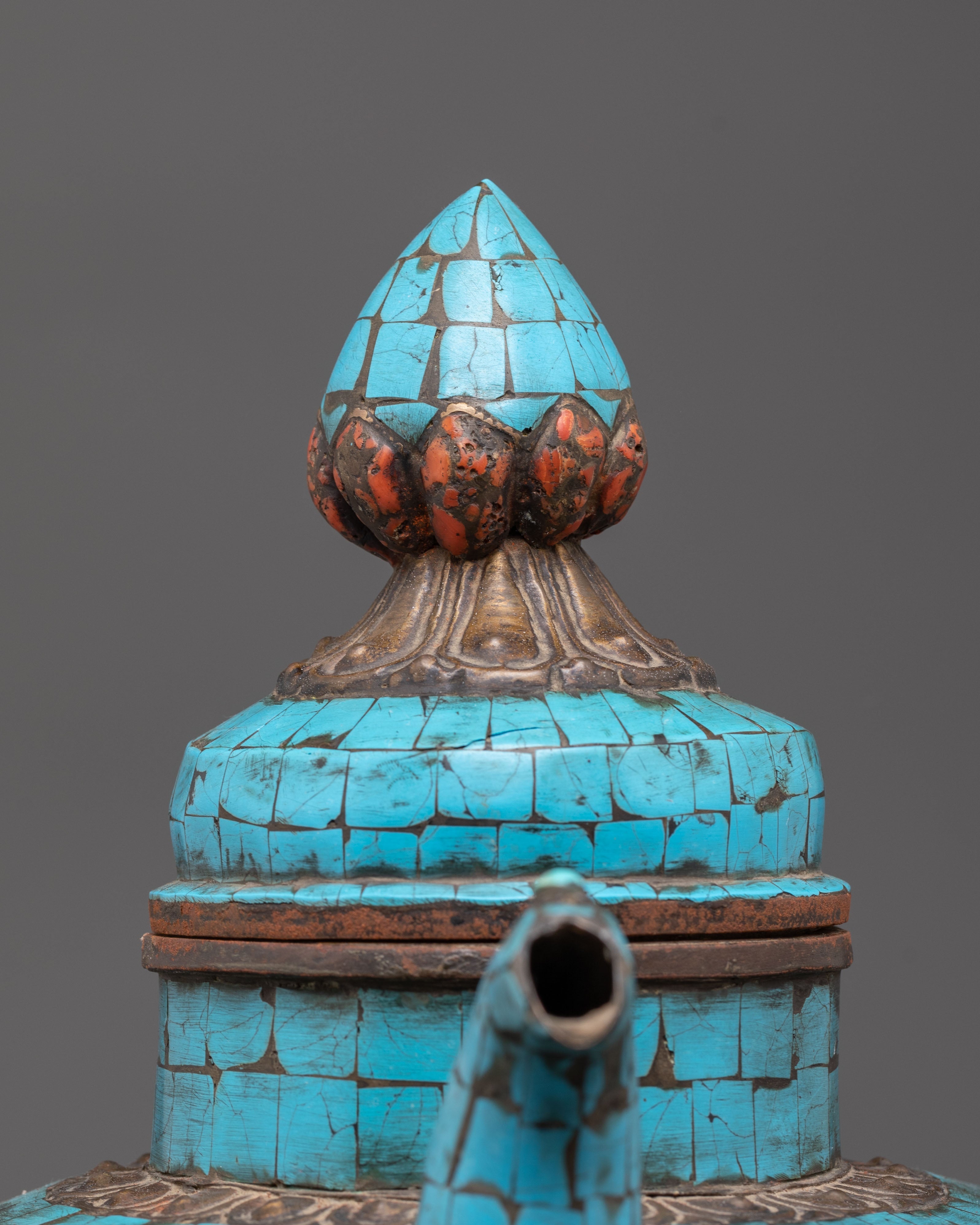 Tibetan Brass Tea Pot | Handcrafted Ritual Tea Pot