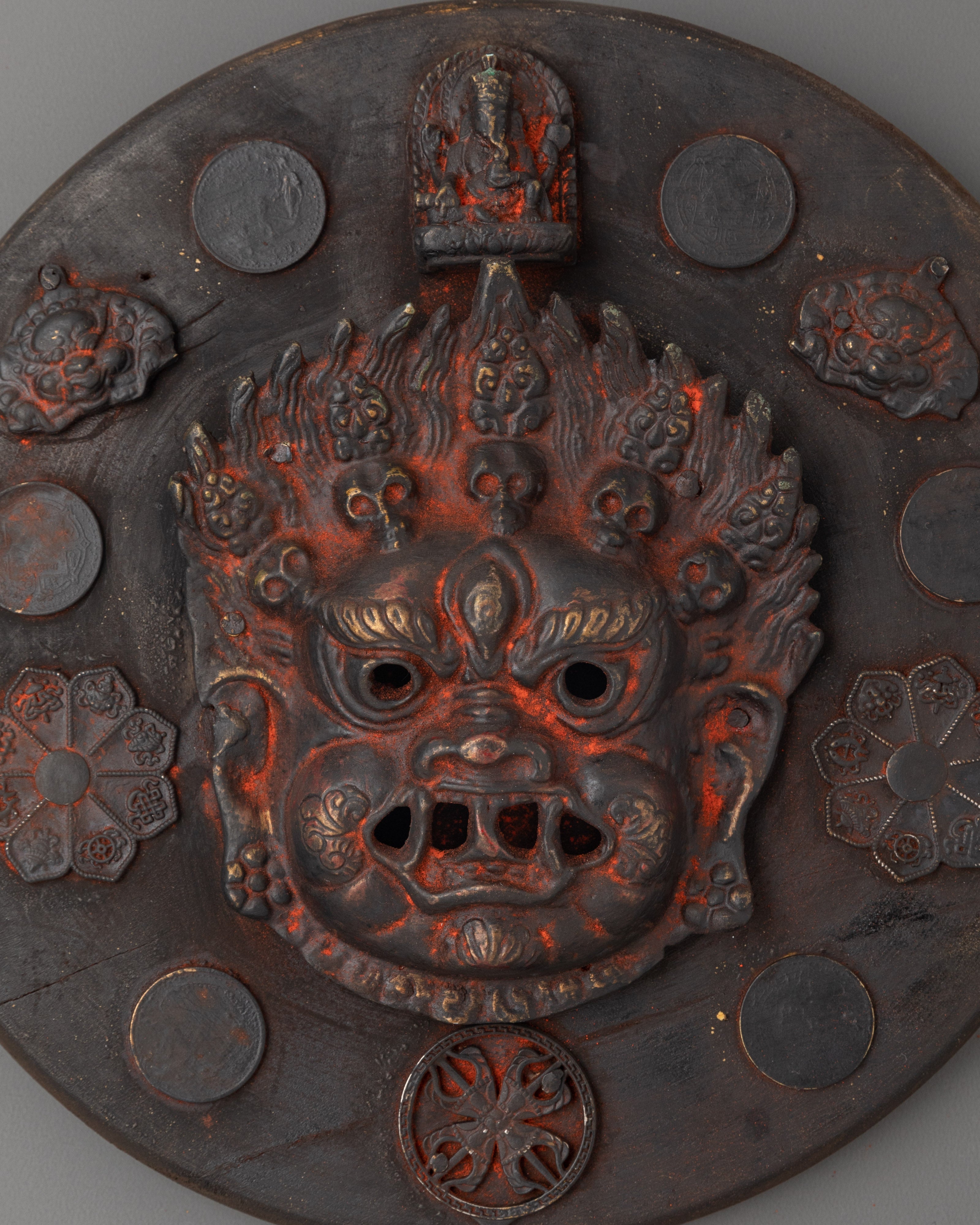 Spiritual Wooden Wall Hanging | Mahakala Wall Decor