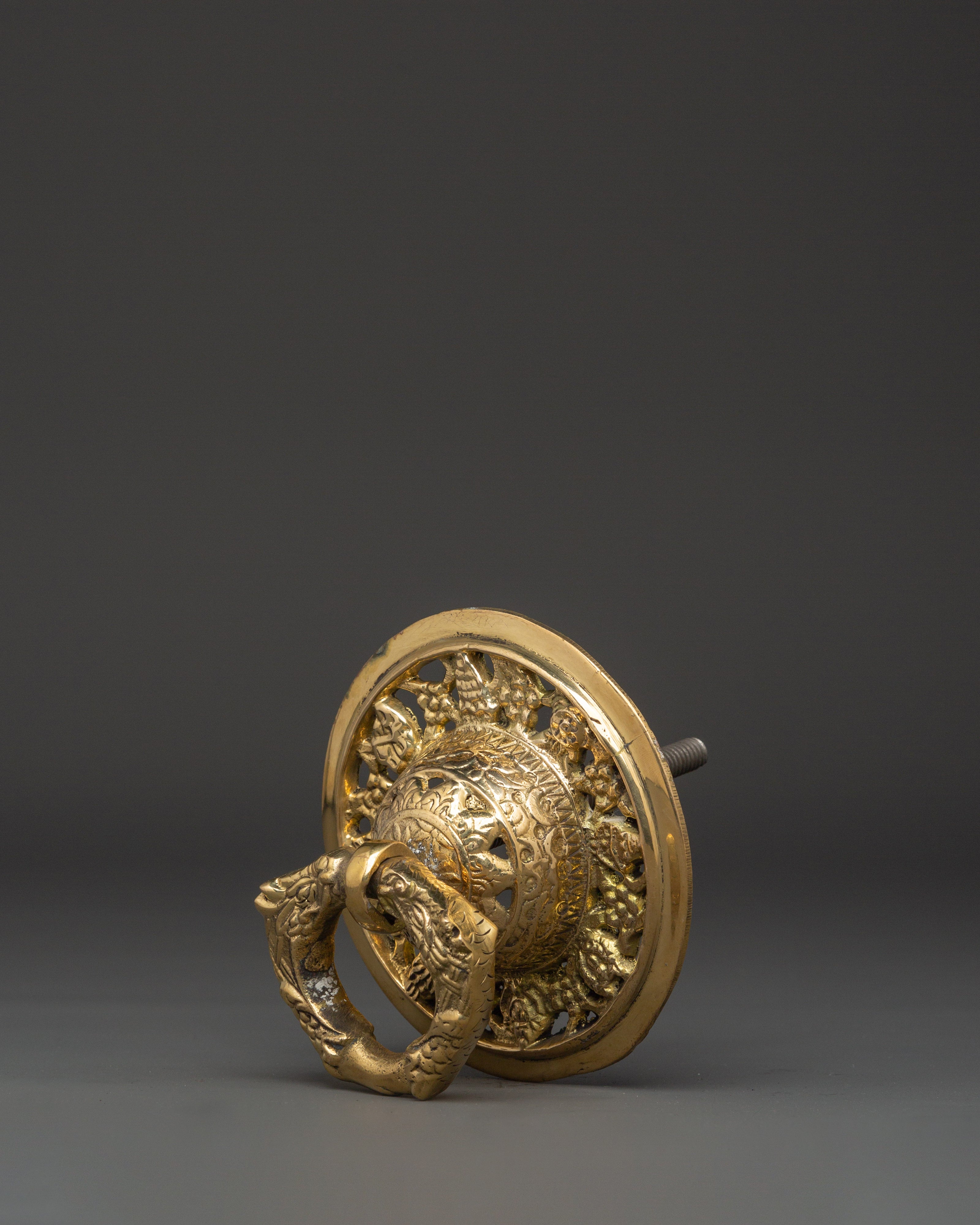 Tibetan Brass Door Knocker Set |  Himalayan-Style Decorative Knockers
