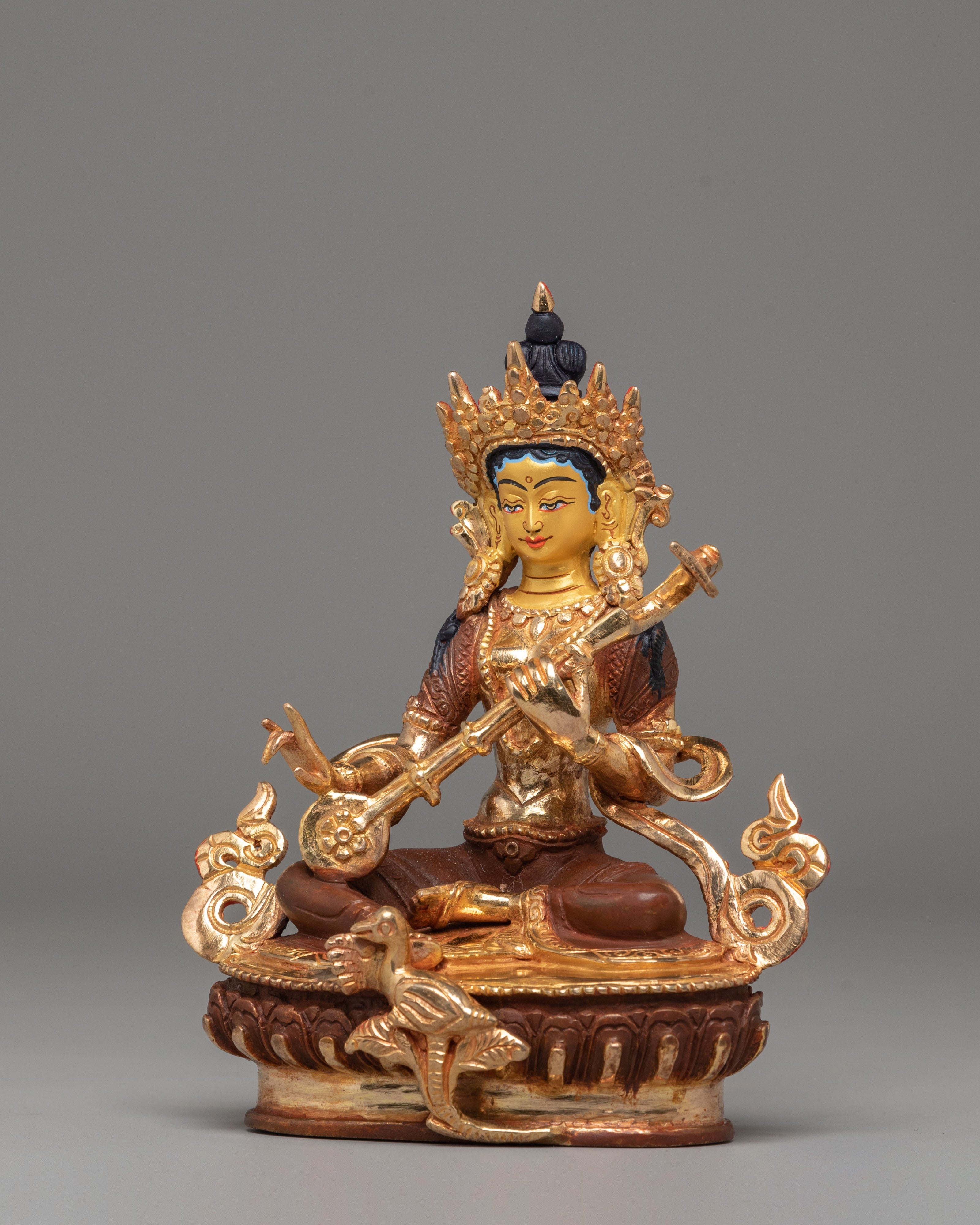 Saraswati Statue: The Goddess of Wisdom | Ideal for Sacred Shrine