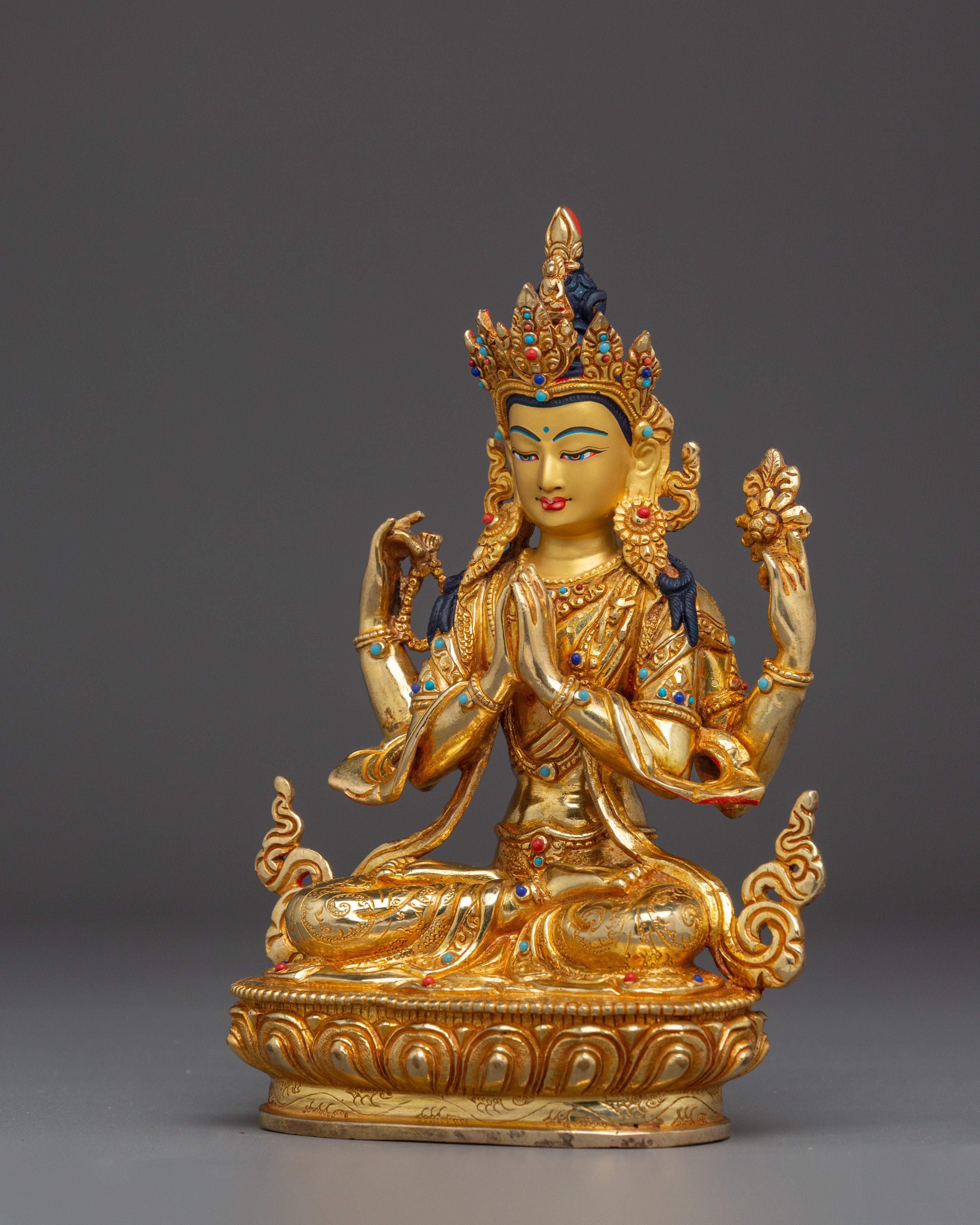 Bodhisattva of Kindness Chenrezig Figurine | Avalokiteshvara Artwork