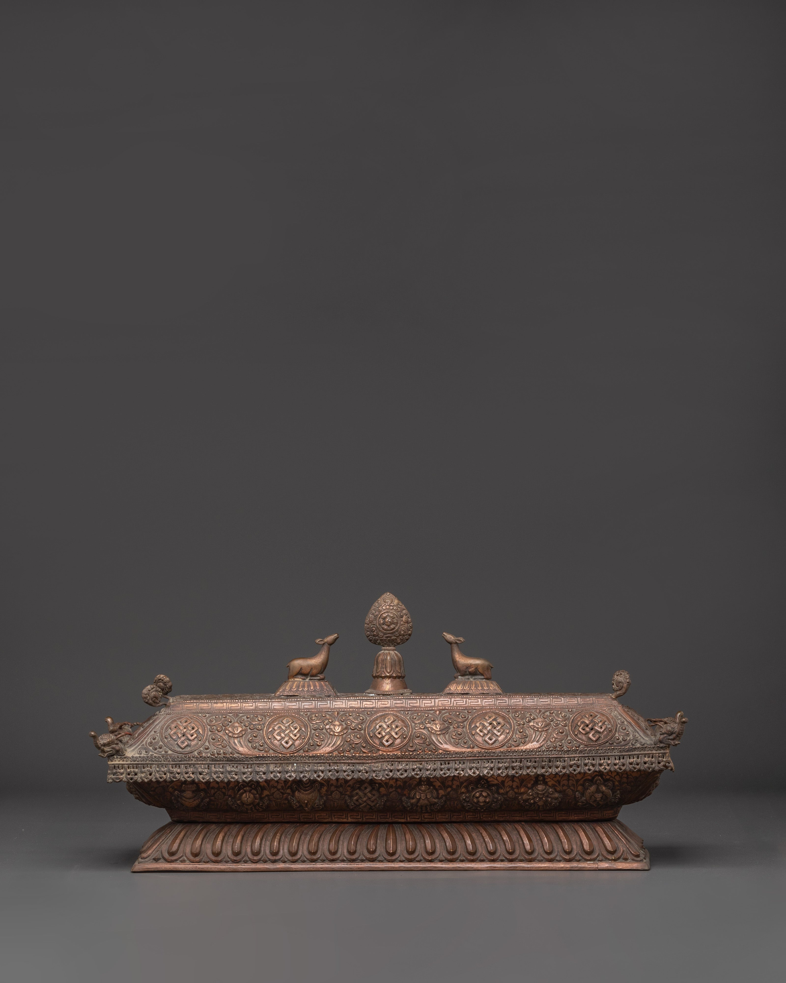 Handmade Spiritual Incense Burner | Oxidized Copper with Sacred Motifs