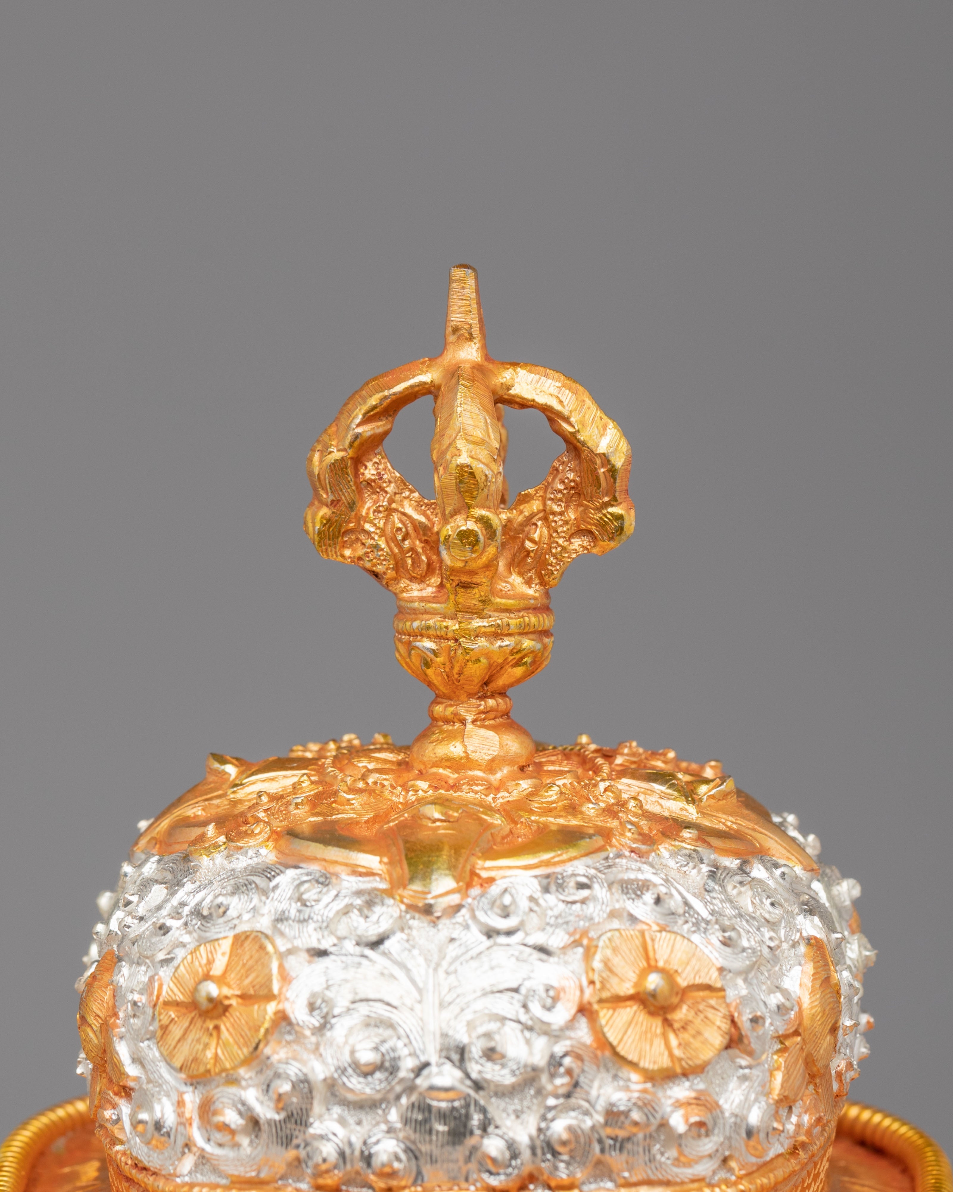 Buddhist Ritual Kapala Set | Gold and Silver Plated Vessels