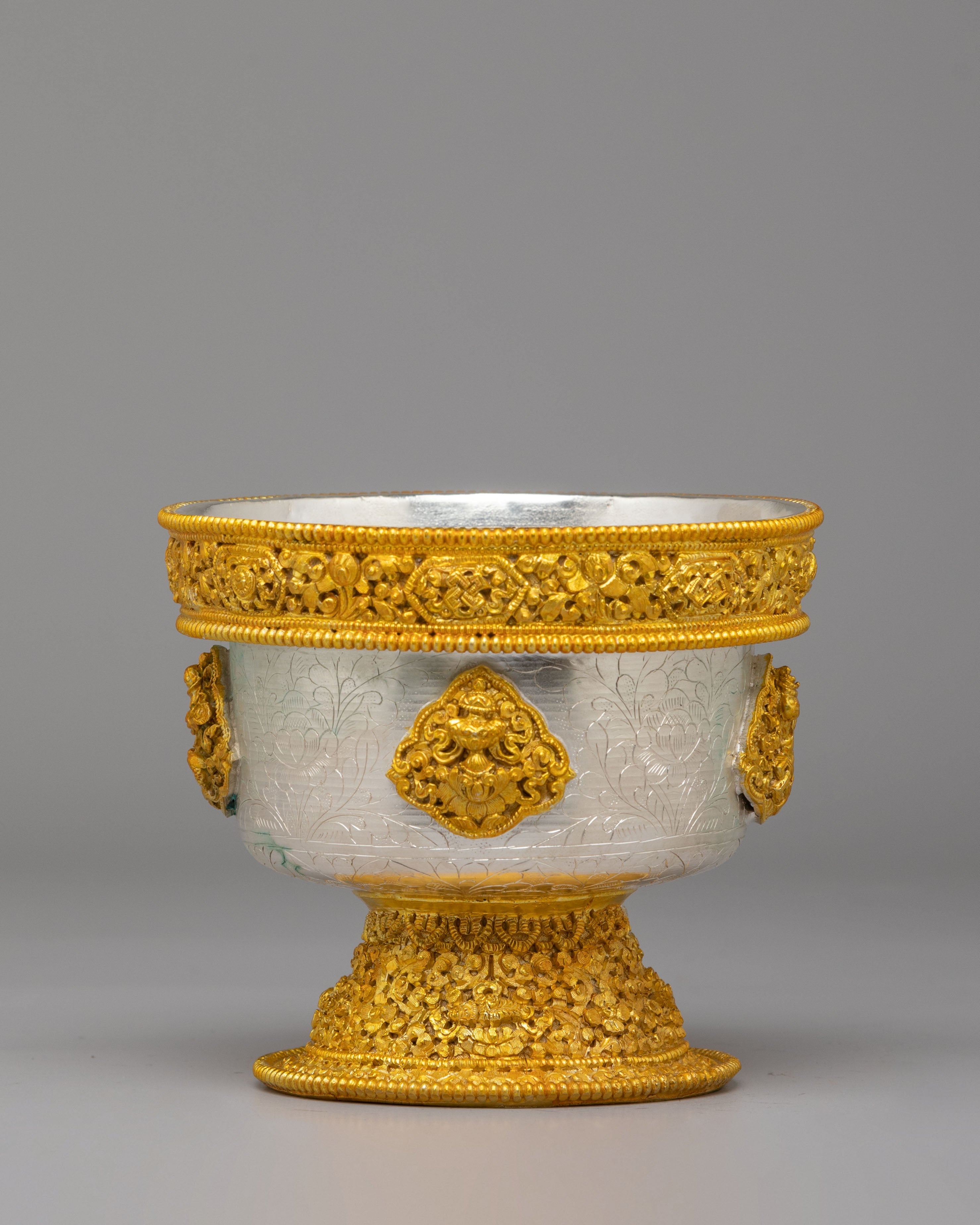Traditional Water Offering Bowl Set | Spiritual Decor for Altar
