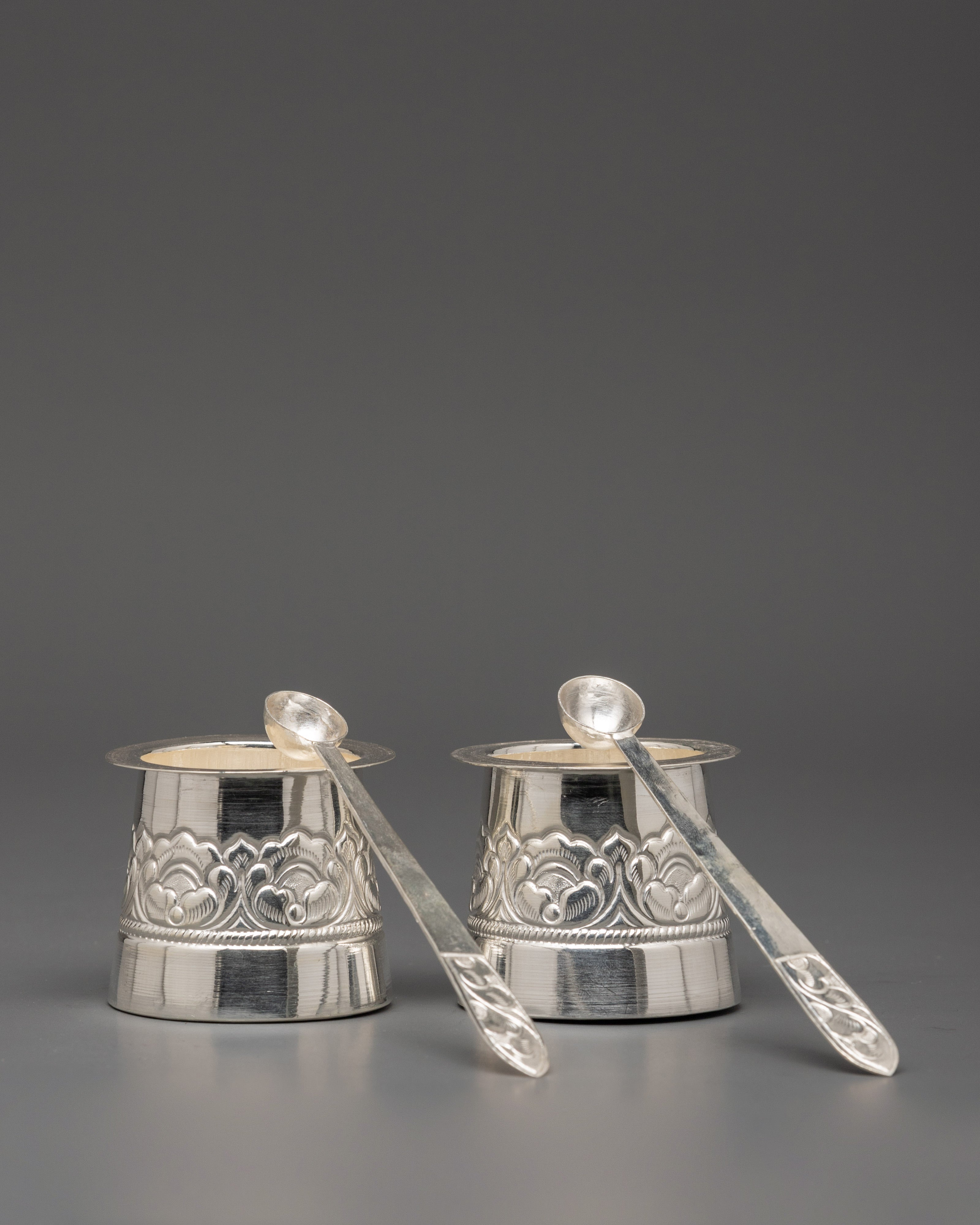 Handcrafted Pure Silver Panchapatra Set | Ideal for Sacred Ceremonies