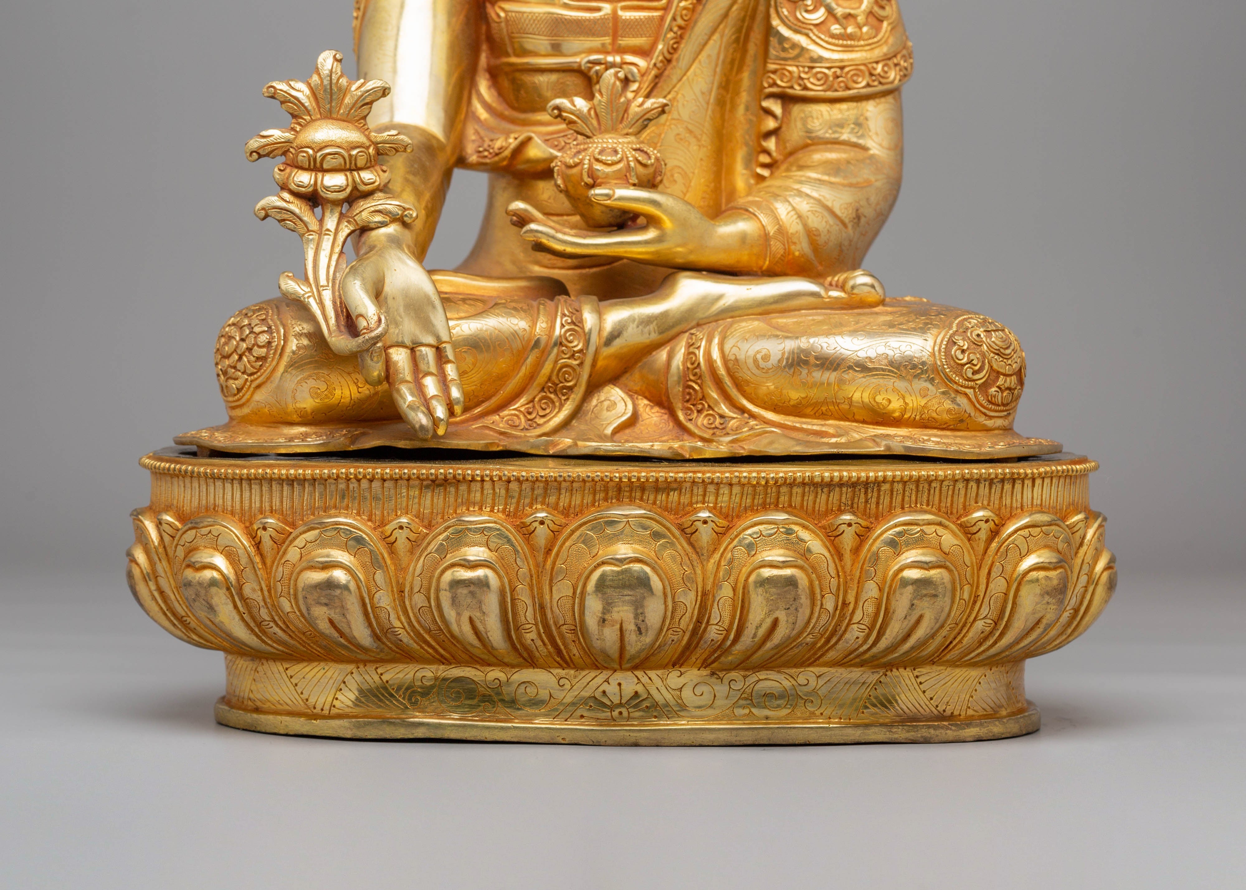 Tibetan Medicine Buddha Statue | Handmade Artwork