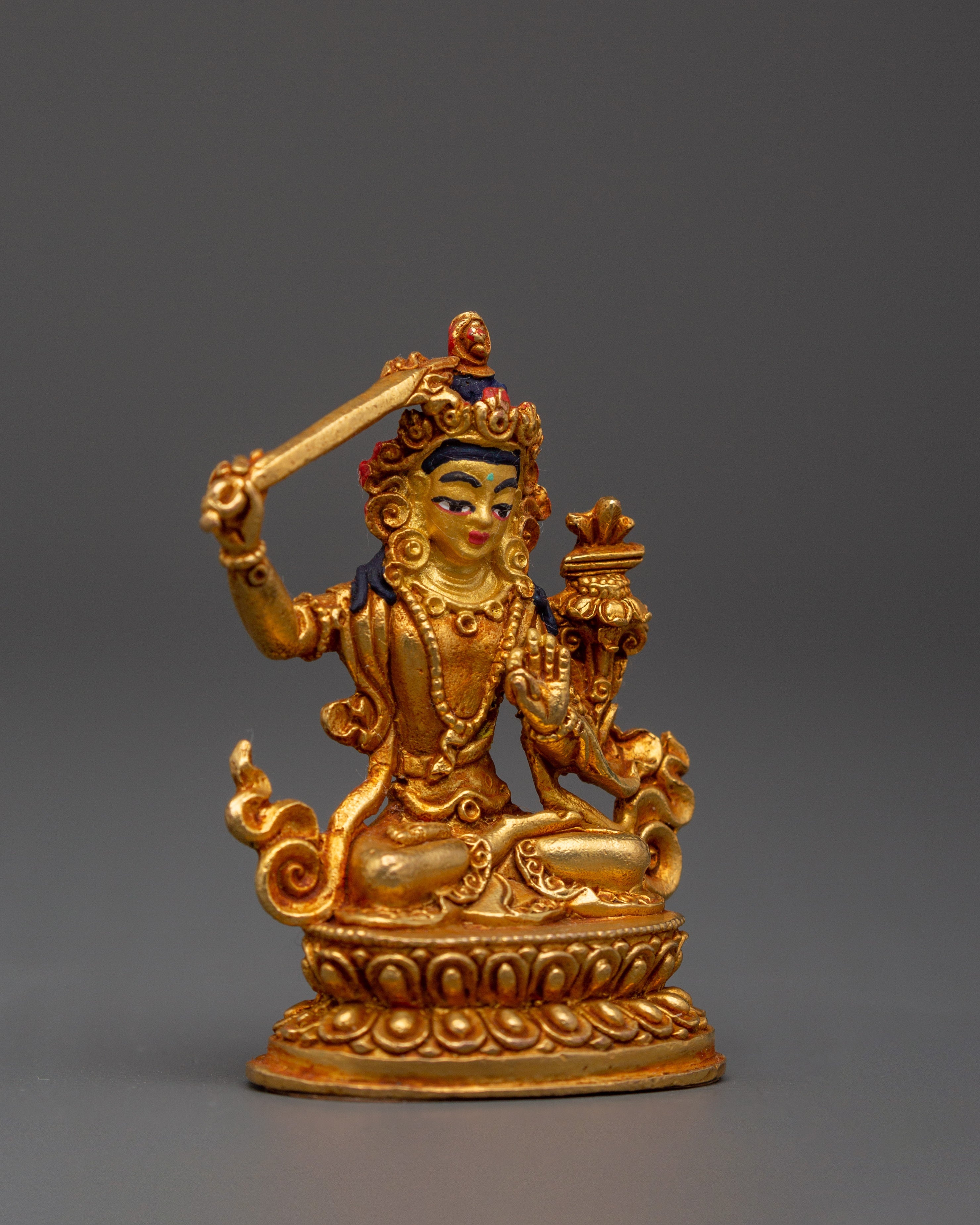 Manjushri Copper Figurine | Buddha of Wisdom