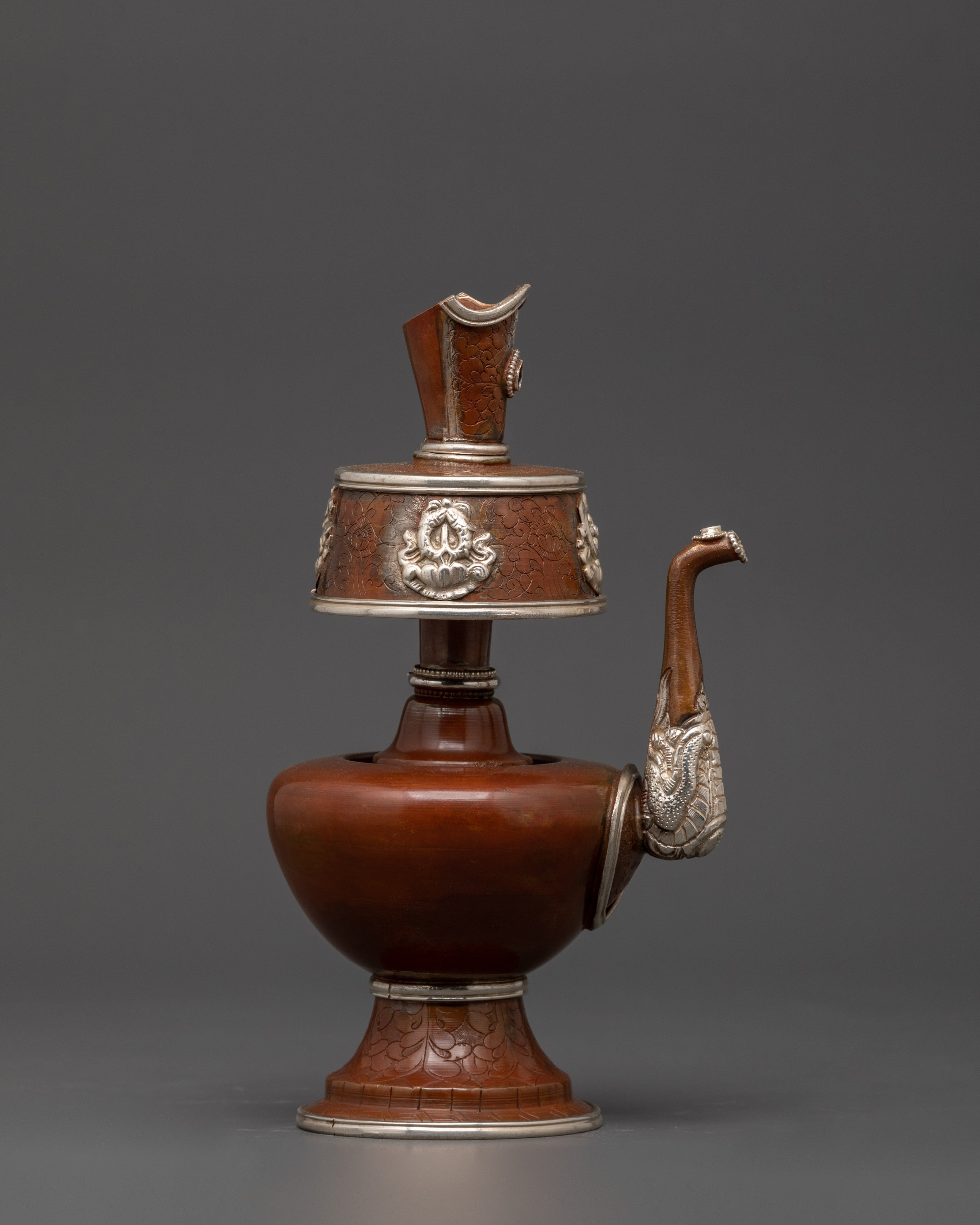 Tibetan Bhumba Water Offering Vase | Handmade Altar Decor for Meditation, Rituals and Blessing