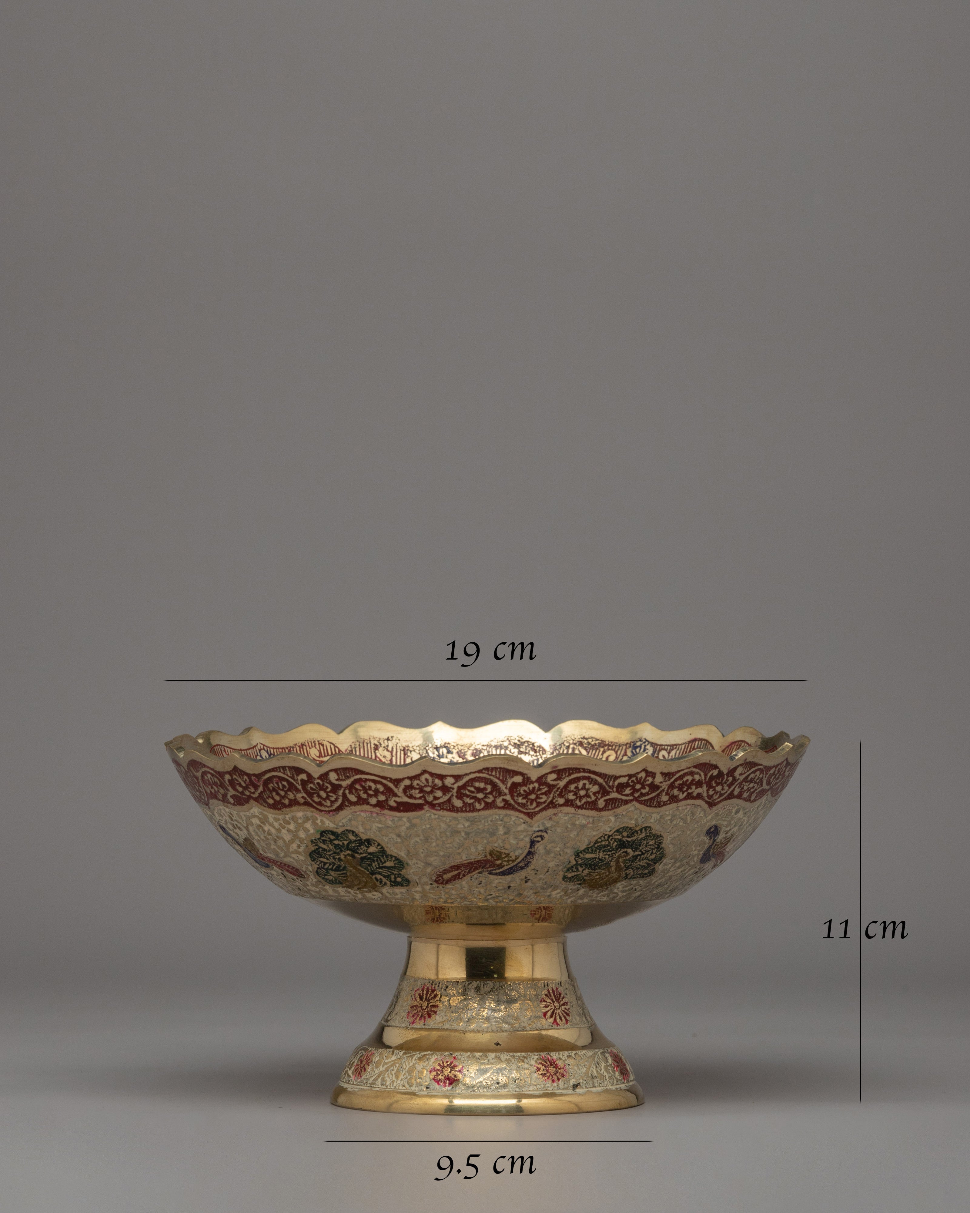 Handcrafted Brass Traditional Food Tray | Dharma Decor