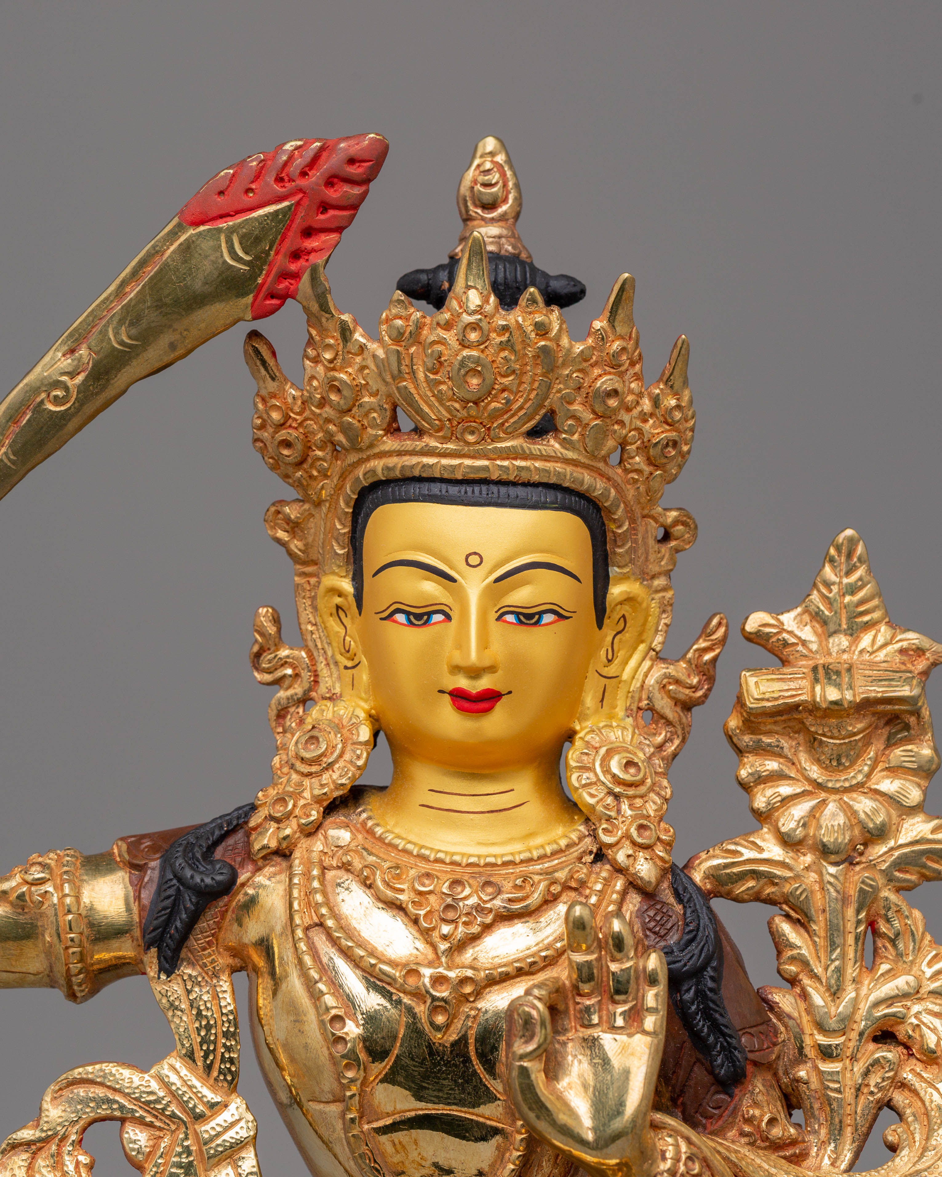 Handcrafted Manjushri Bodhisattva Figurine | Ignite Wisdom with our Sculpture
