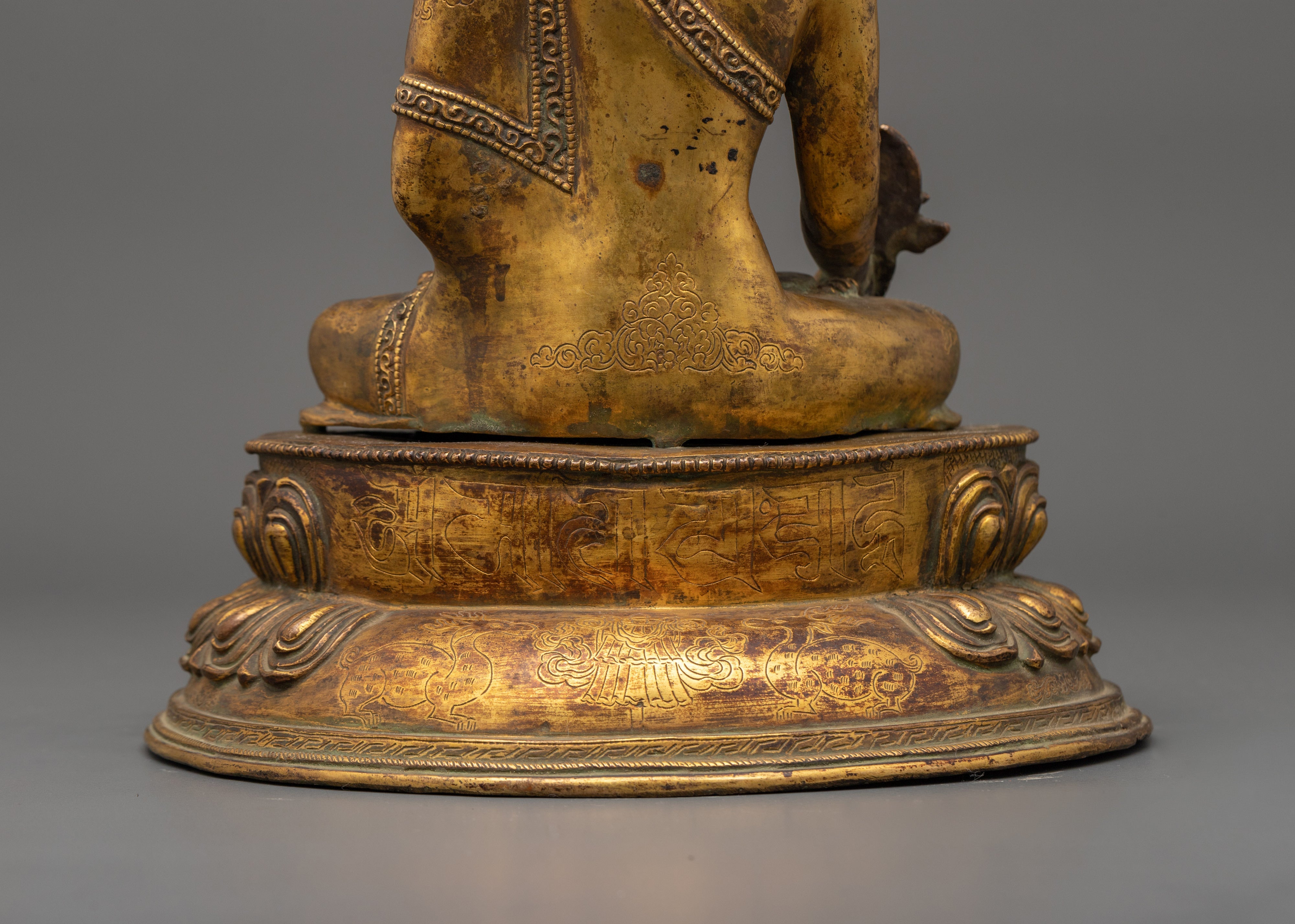 Medicine Buddha Sculpture | Gold Plating Healing Buddha
