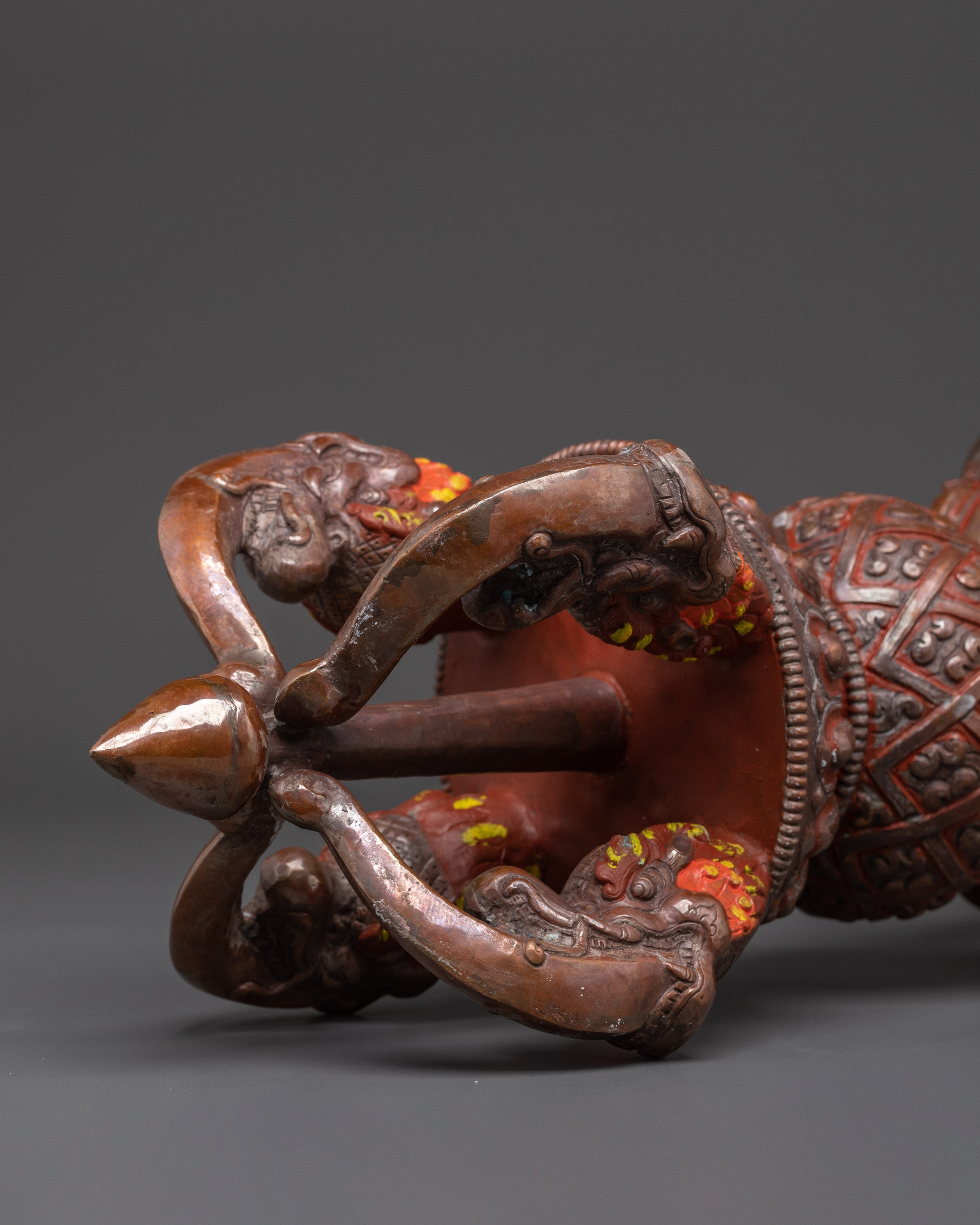 Buddhist Tantric Oxidized Copper Vajra | for Meditation and Ritual Practice