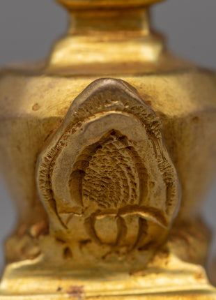 Gold-Plated Buddhist Stupa Set | Symbol of Enlightenment