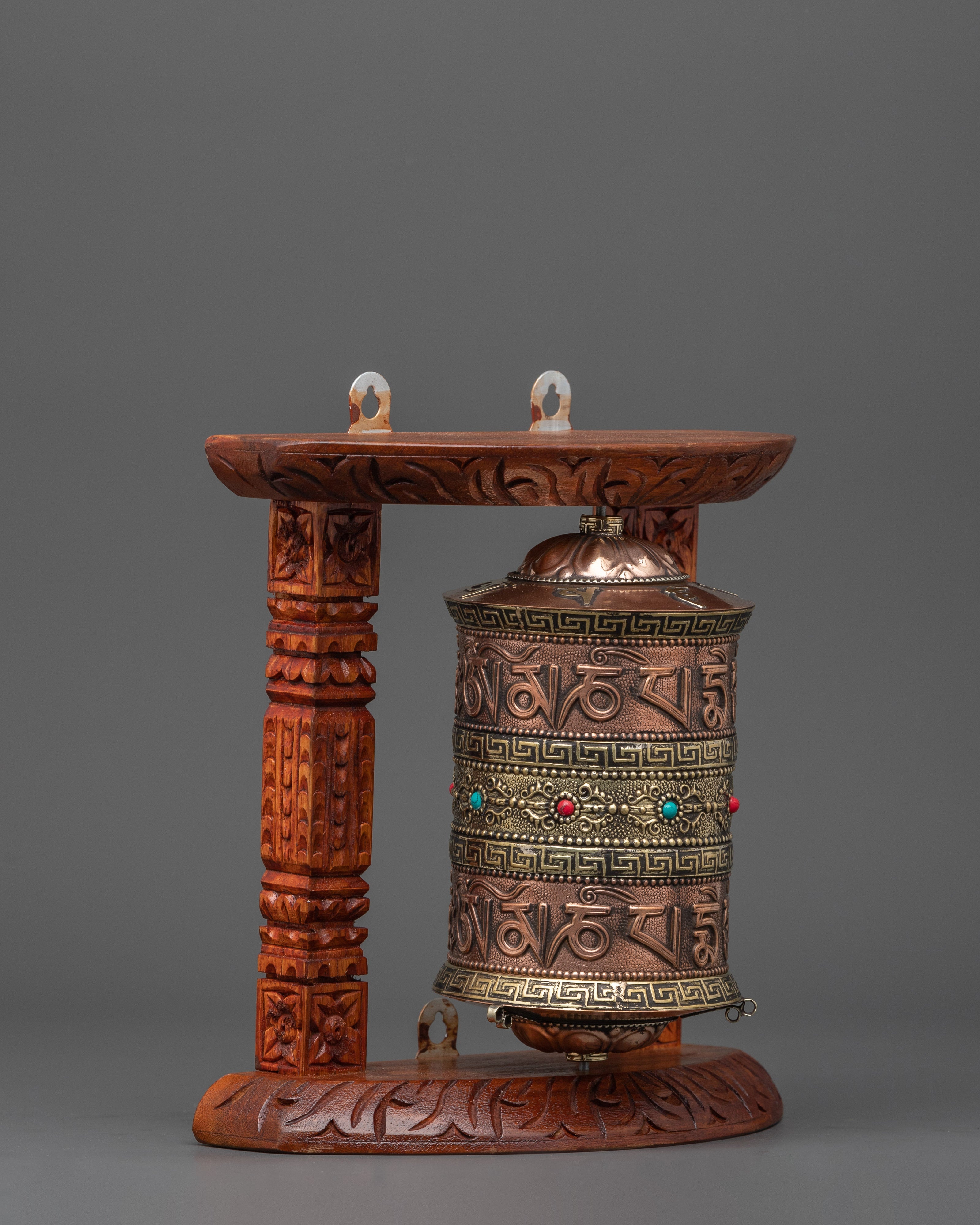 Handcrafted Ritual Prayer Wheel Decor | Meditation Decor for Sacred Spaces