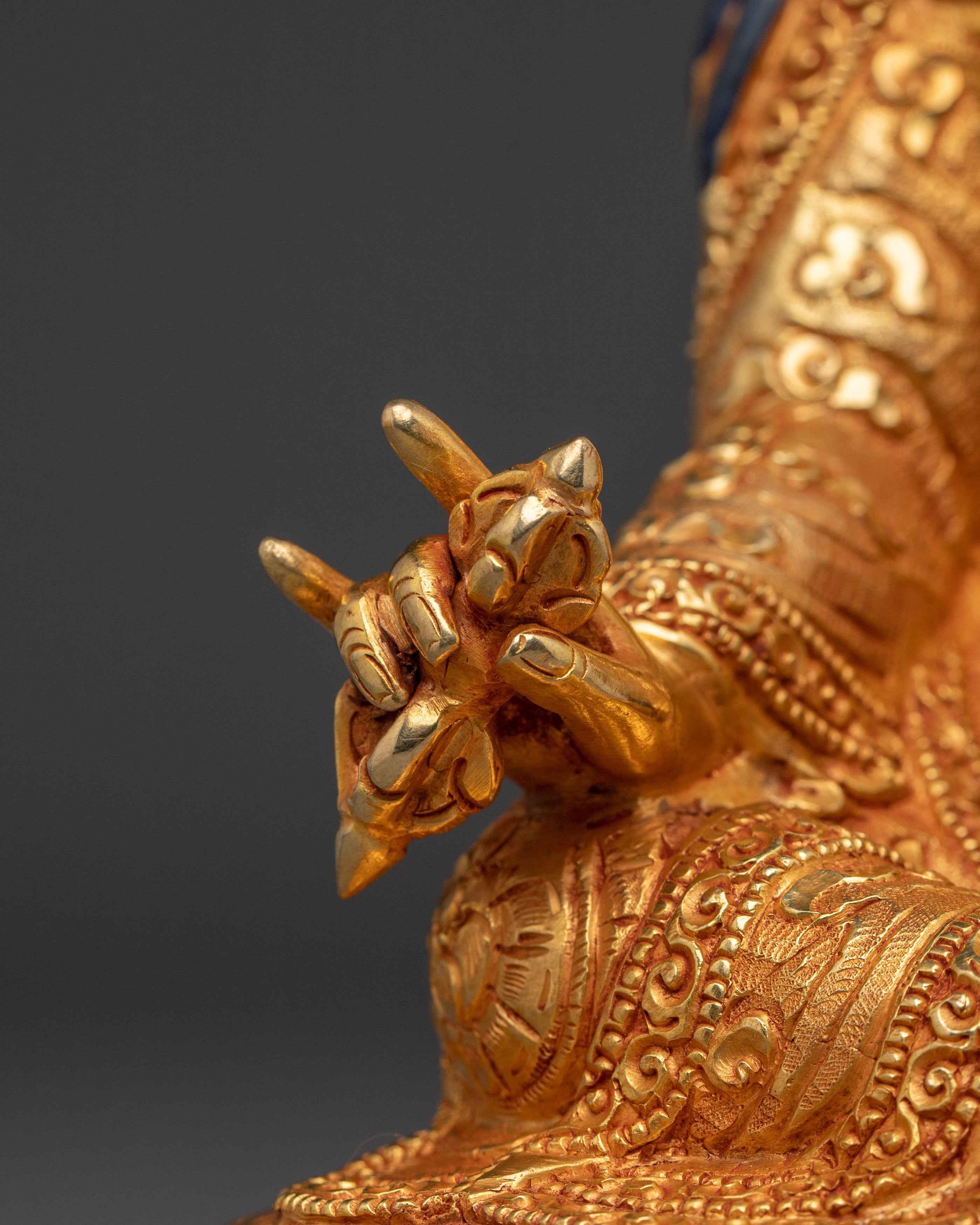 Handmade Statue of Guru Rinpoche With Khatvanga | Also known as Padmasambhava