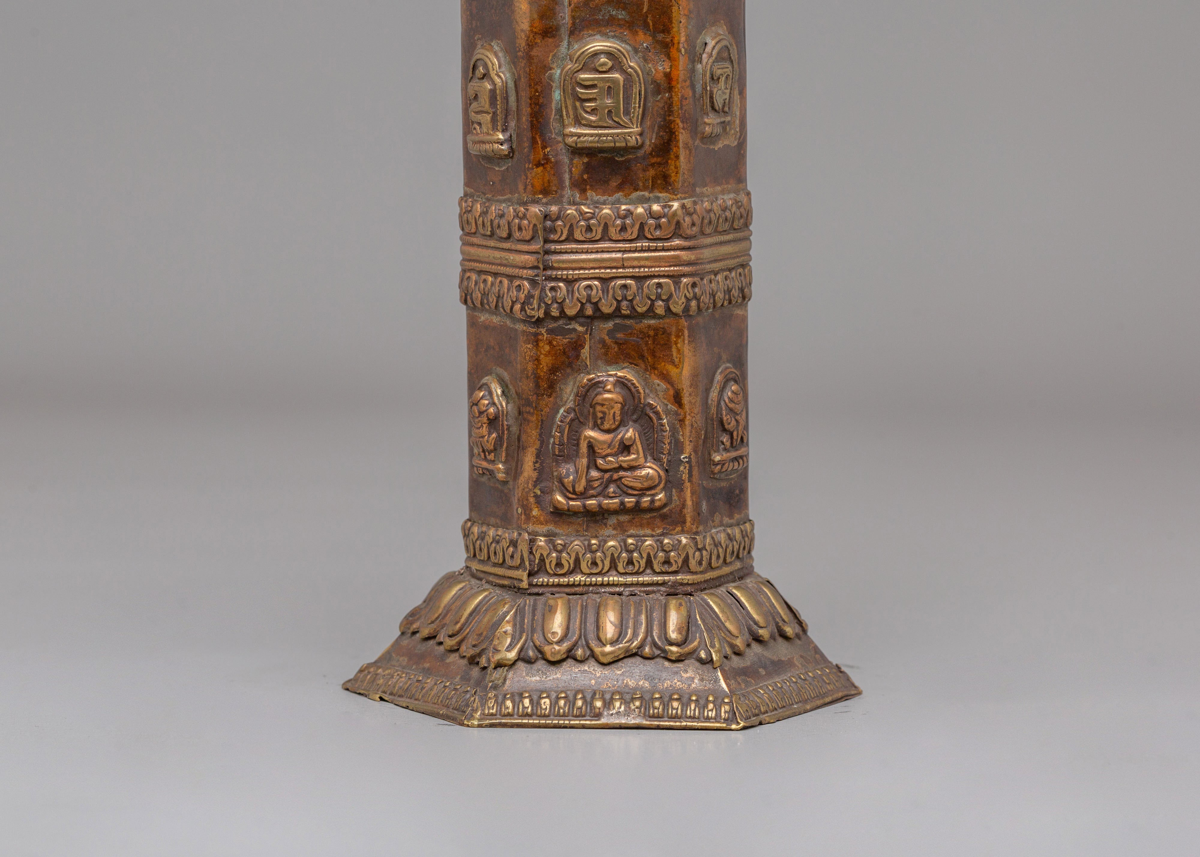 Himalayan Carved Incense Burner Pair | Ritual & Meditation Offering Vessels