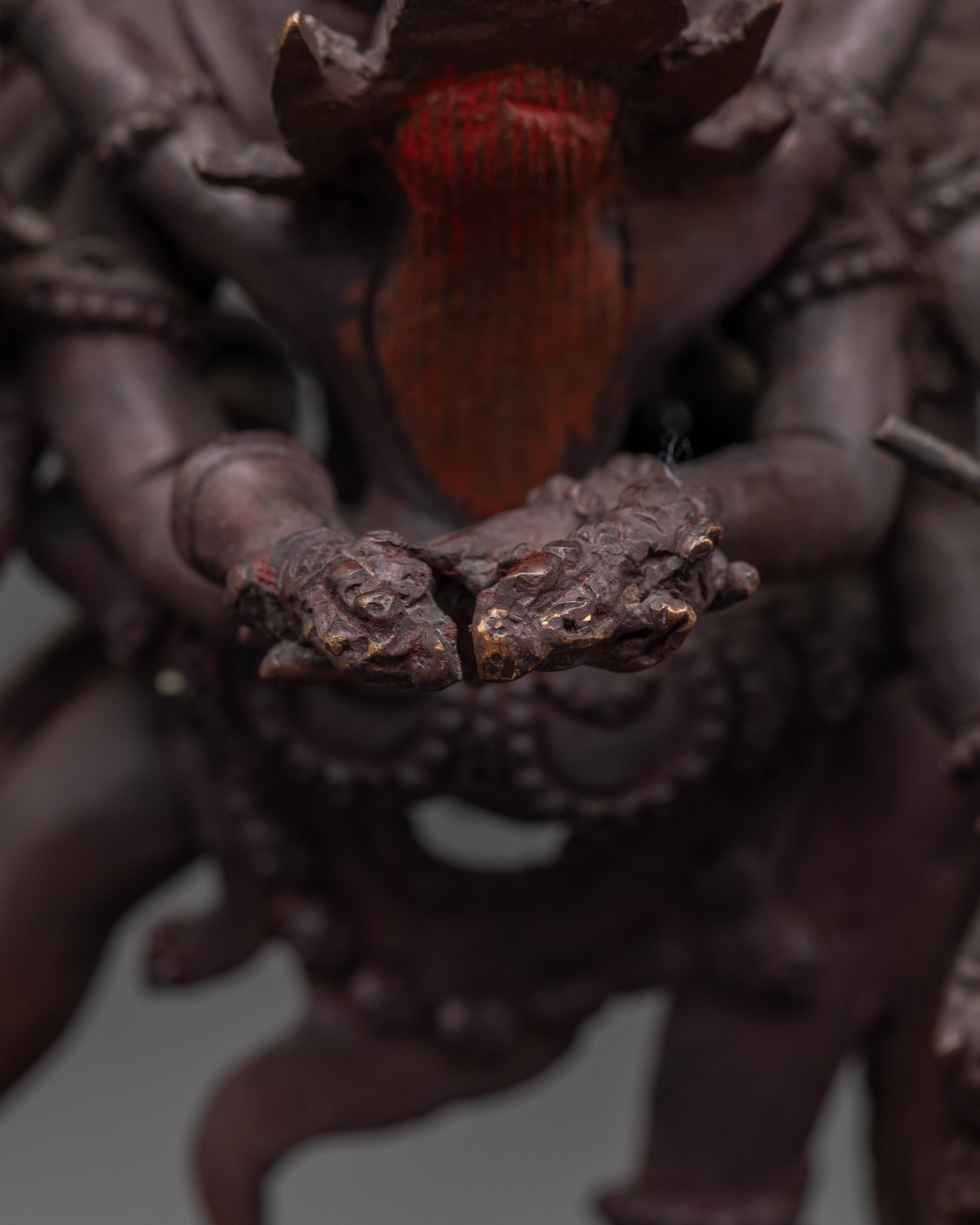 Chakrasambhara Deity Statue | Oxidized Copper Tantric Yab Yum Figurine