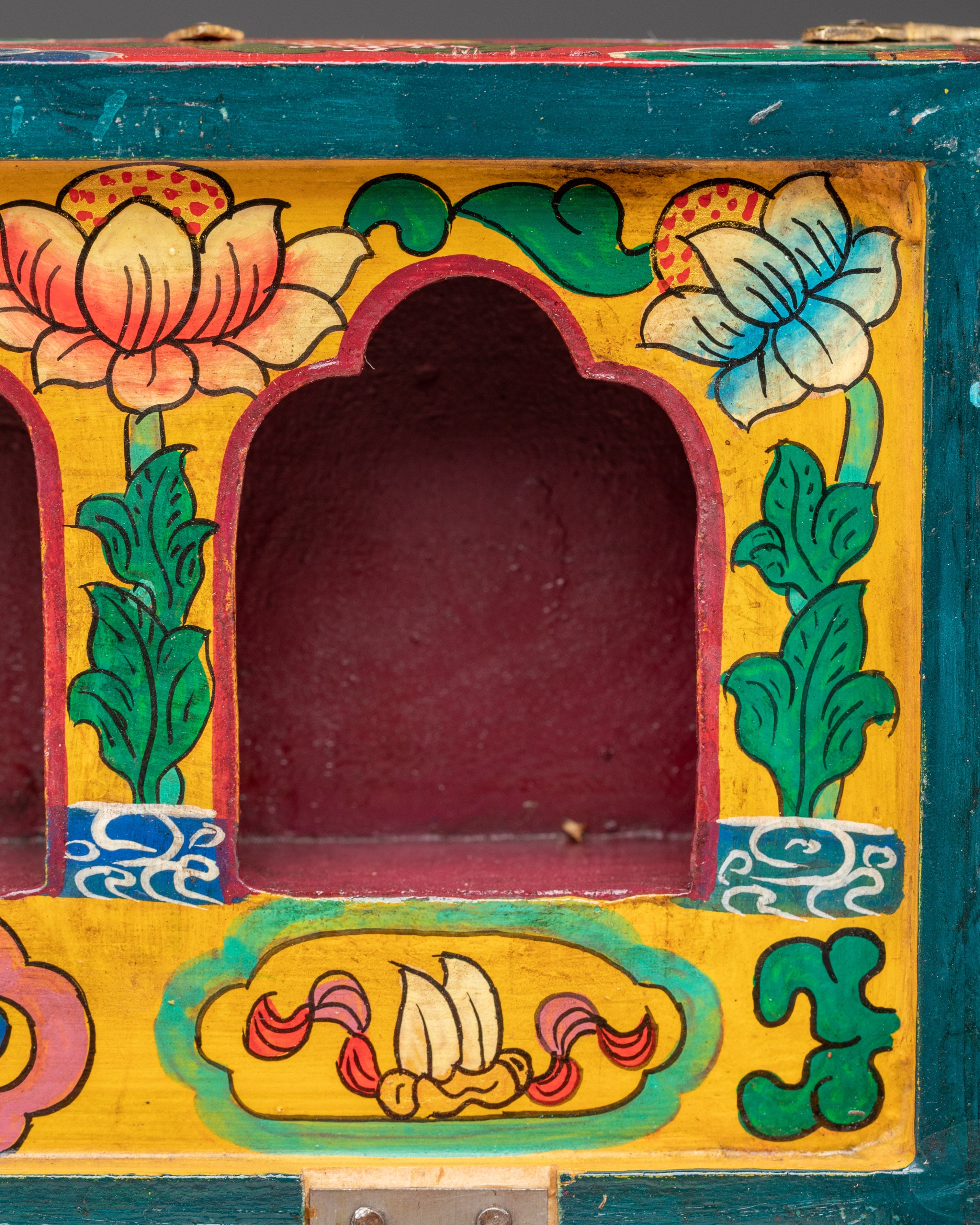 Handmade Traditional Himalayan Altar Box | Tibetan Ritual Shrine