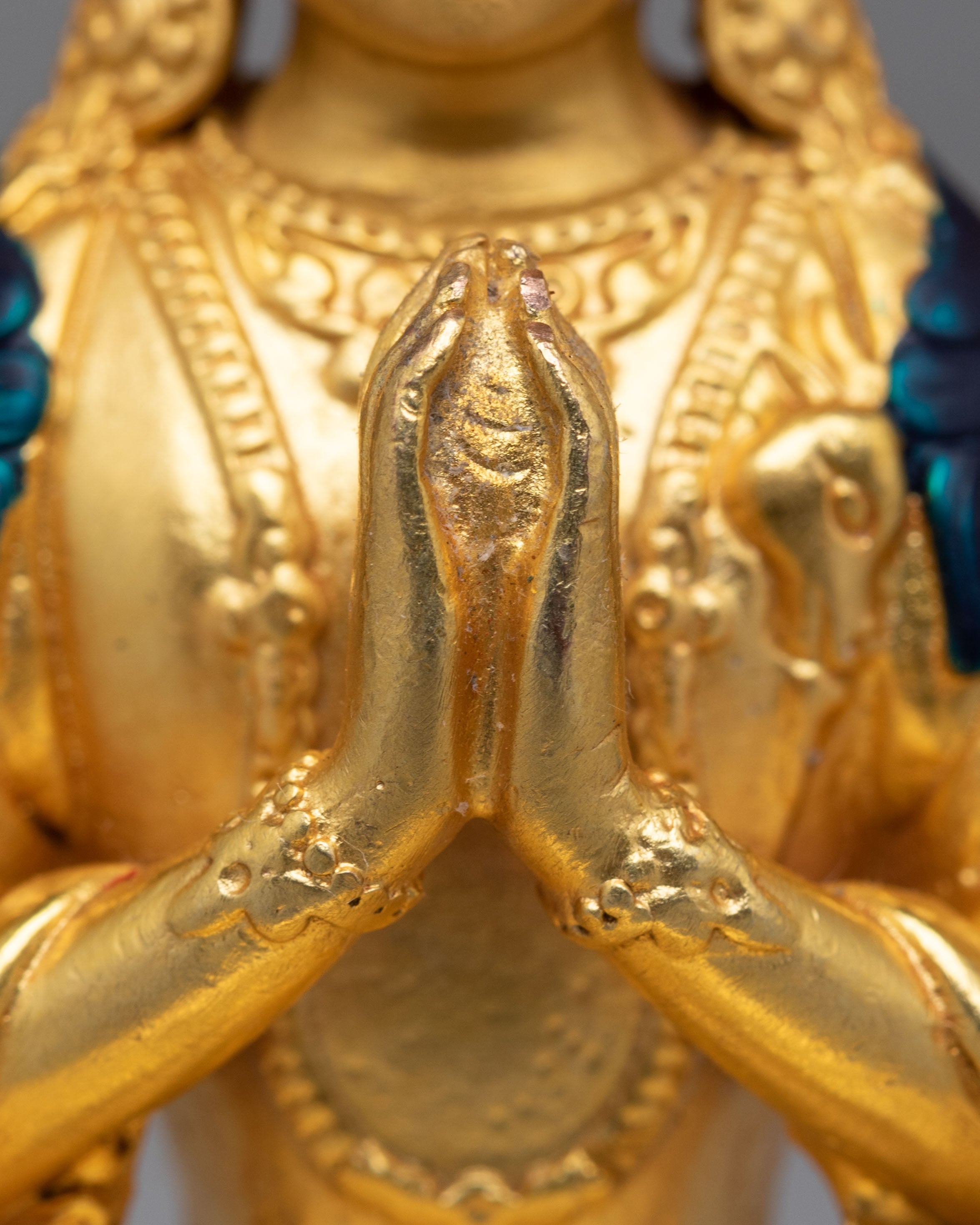 Handcrafted Buddha Dharma Sangha Statue Set | Spiritual Decor for Meditation
