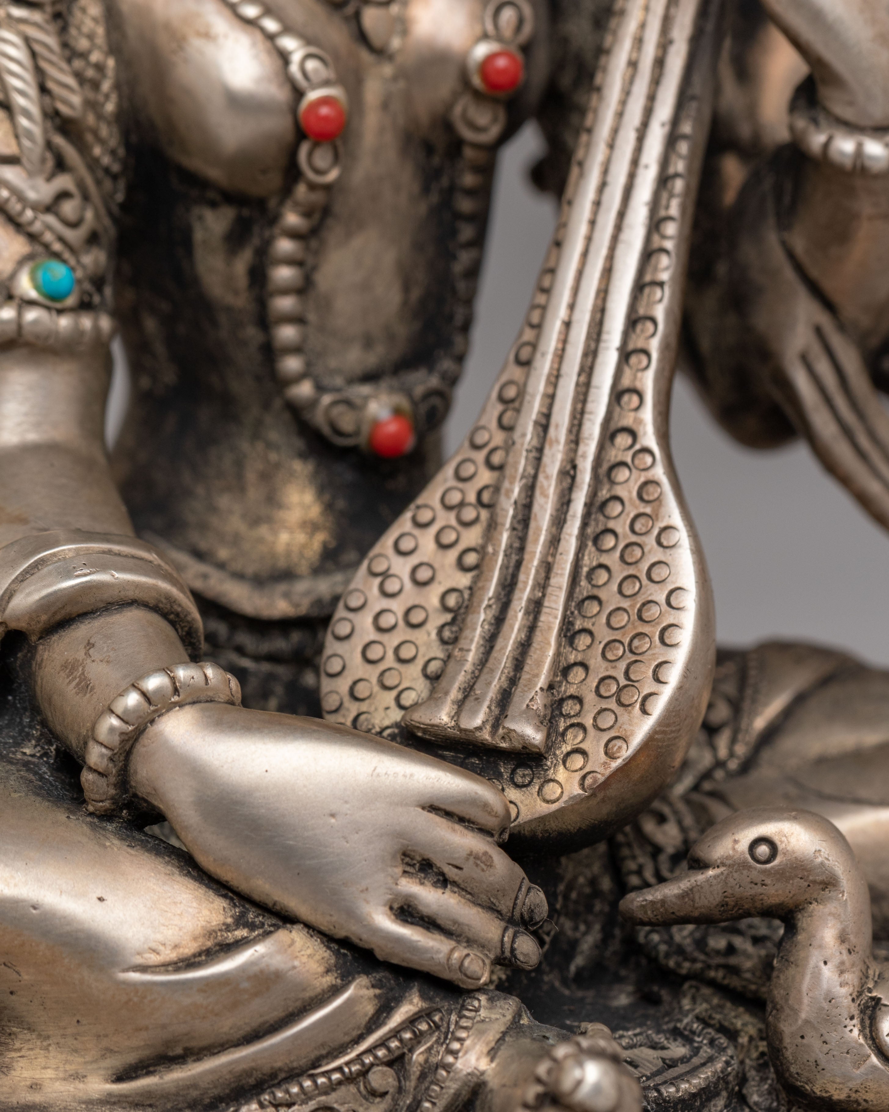 Sacred Saraswati Statue | Hindu Goddess of Knowledge