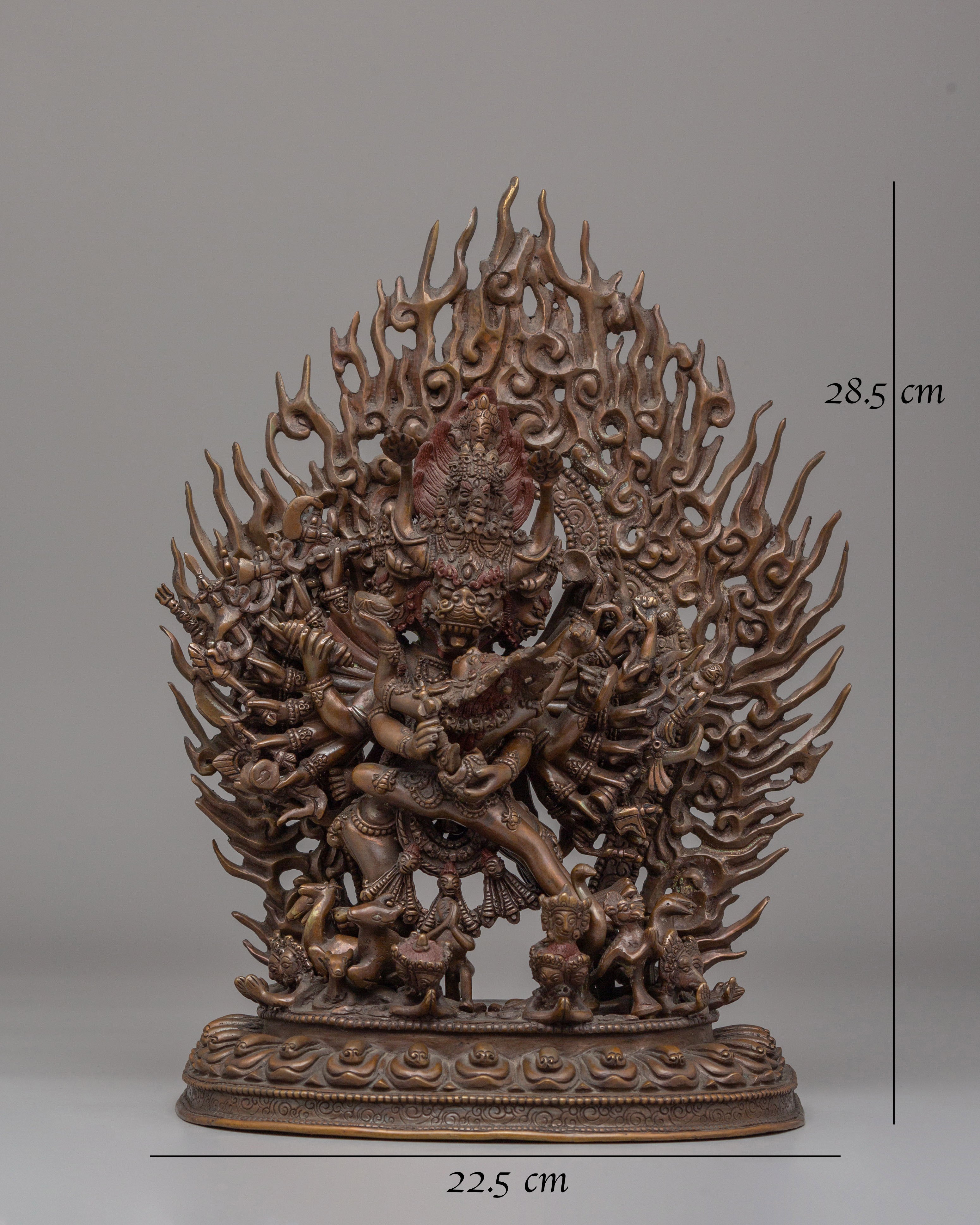 Spiritual Yamantaka Protective Deity Statue | Wrathful Deity Sculpture