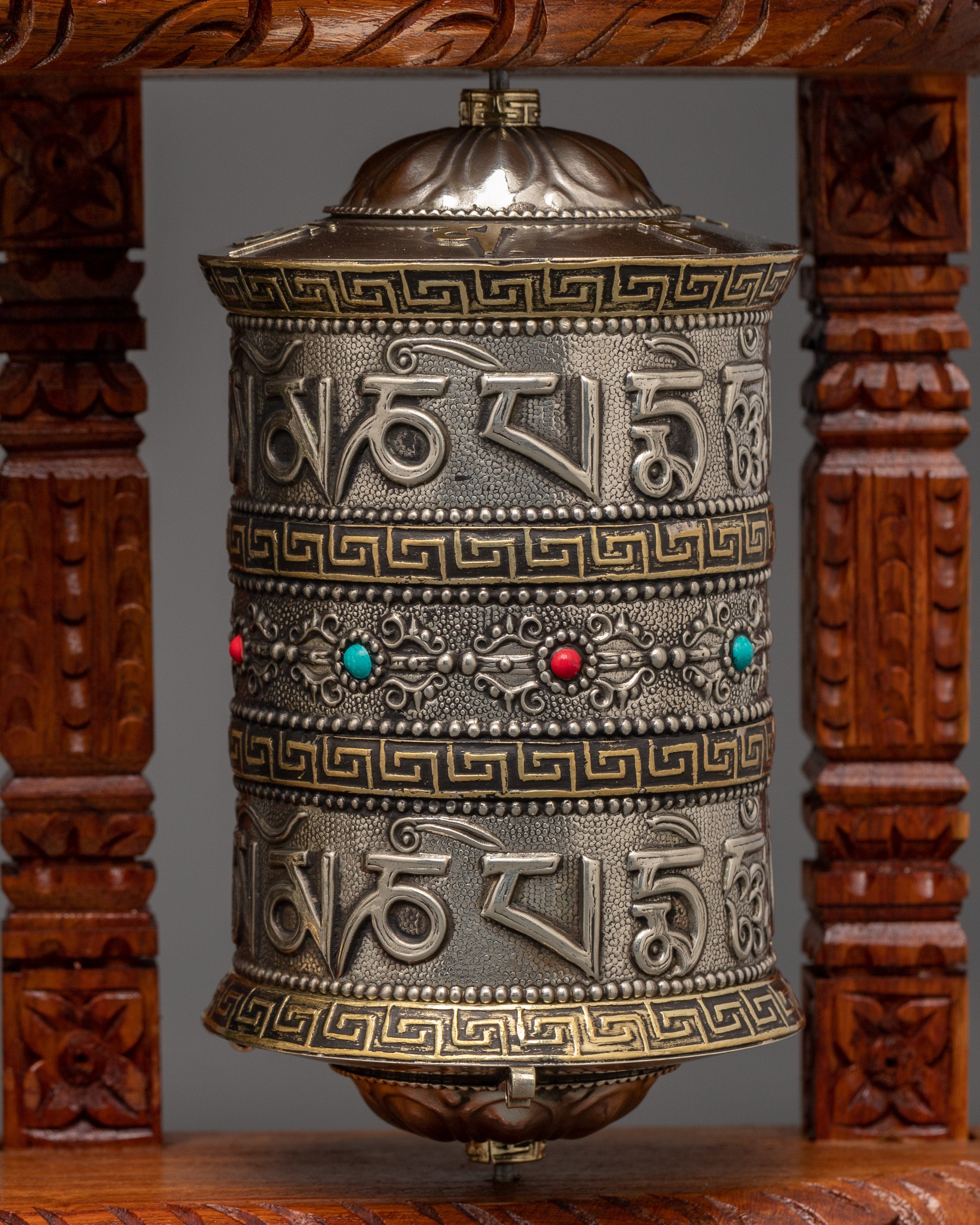 Handcrafted Sacred Copper Tibetan Prayer Wheel | Home Decor Gift