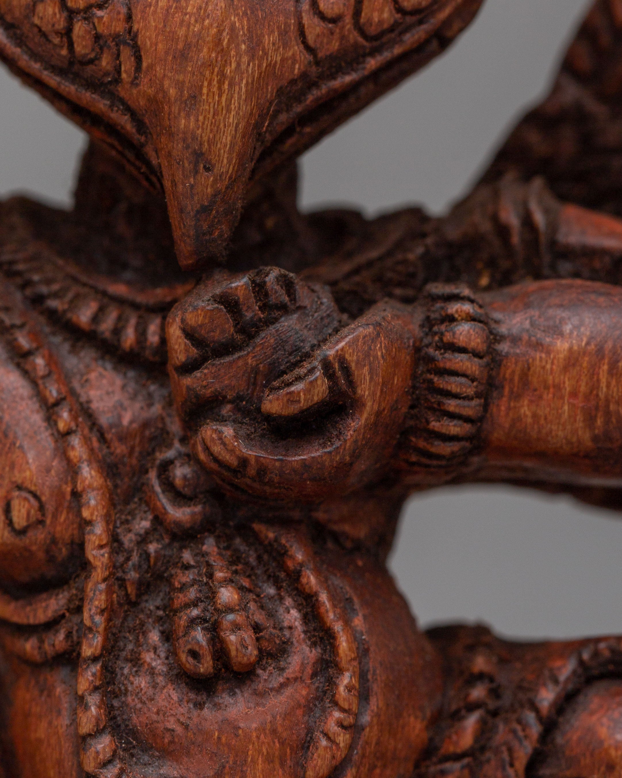 Handcrafted Buddhist Garuda Statue | Sacred Protector Deity Figurine for Altar Decor