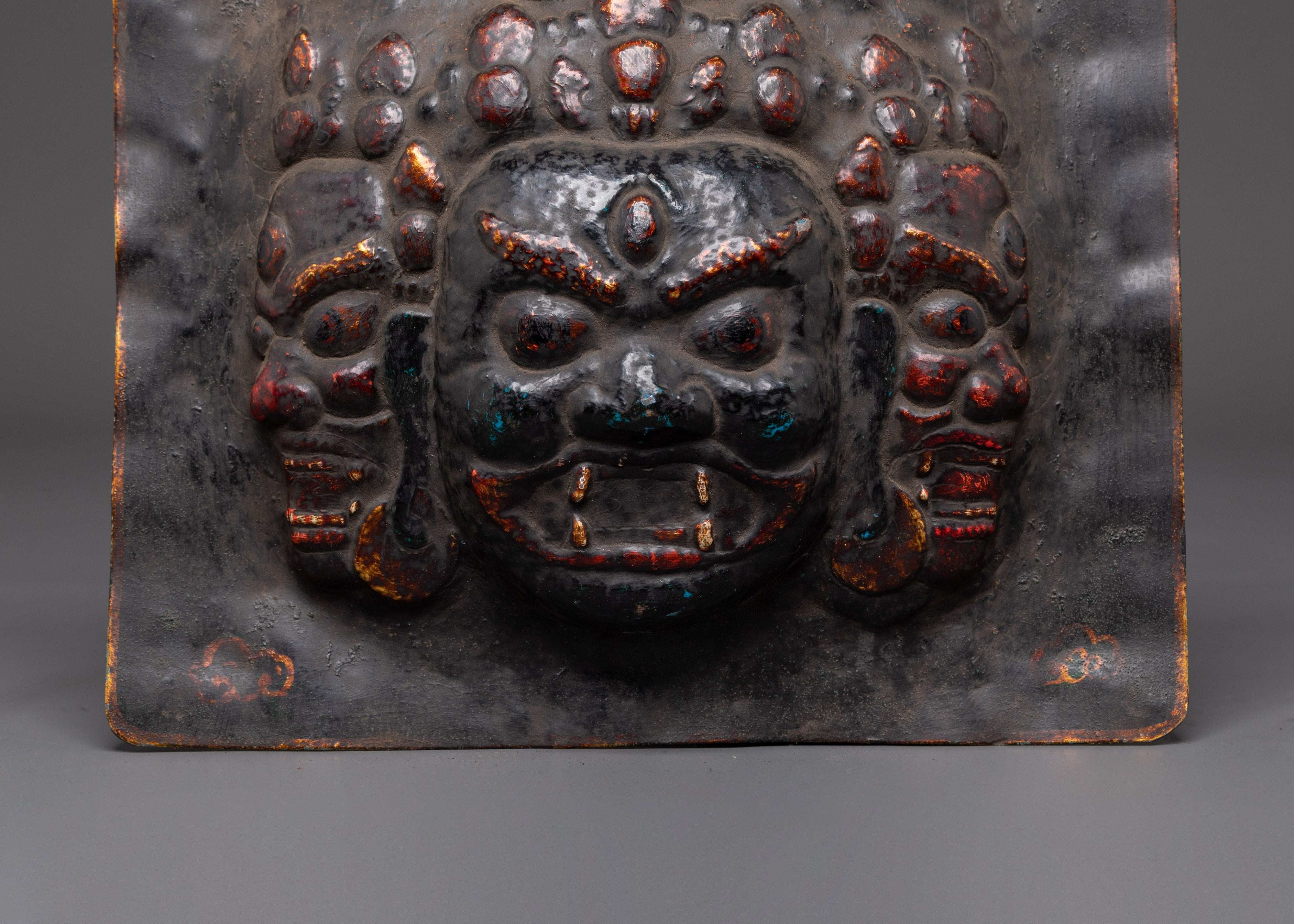 Sacred Guardian Brass Wall Hanging | Altar Decor and Meditation Room Protection