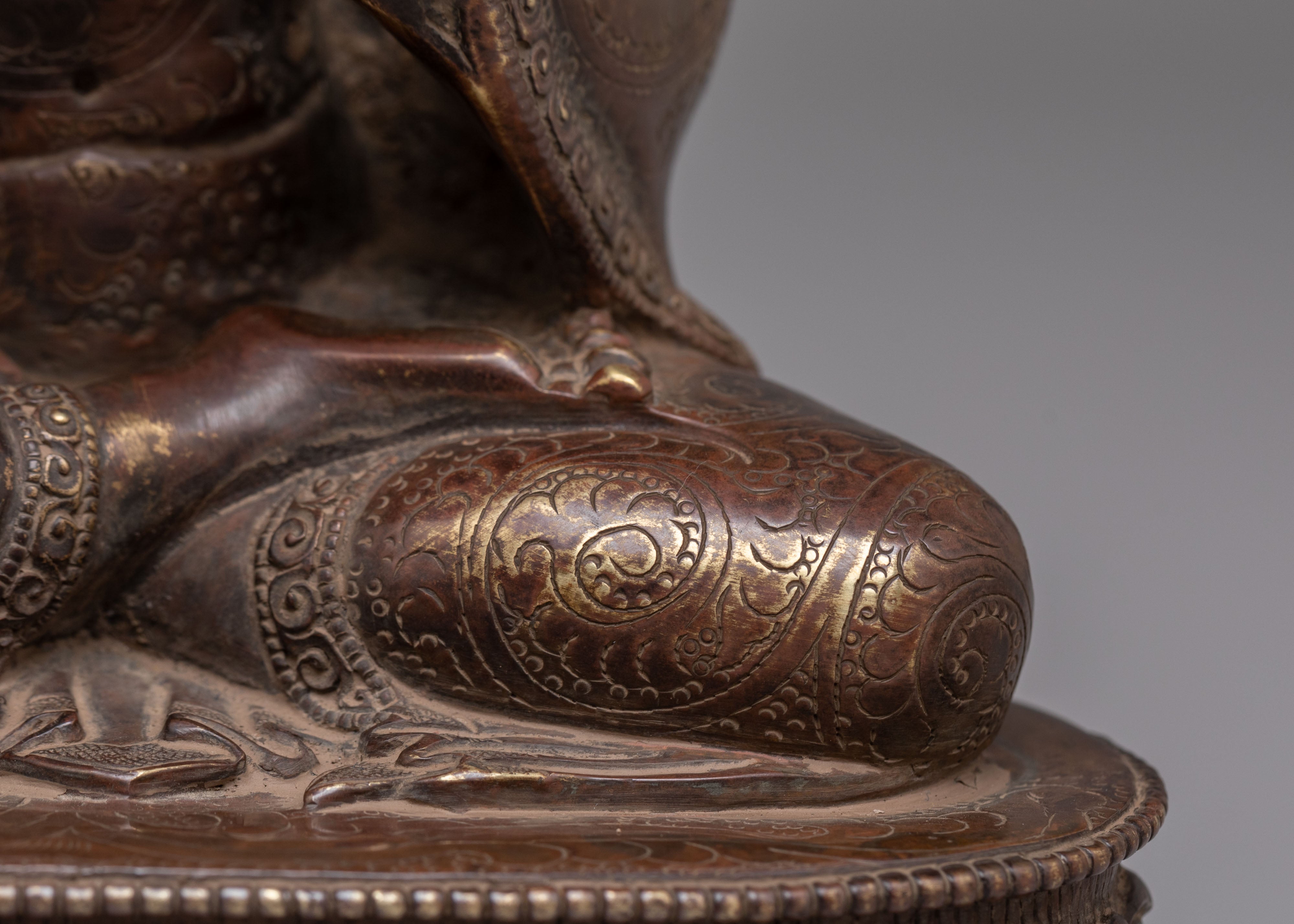 Tibetan Vairocana Buddha Statue | Copper Oxidized Tibetan Statue