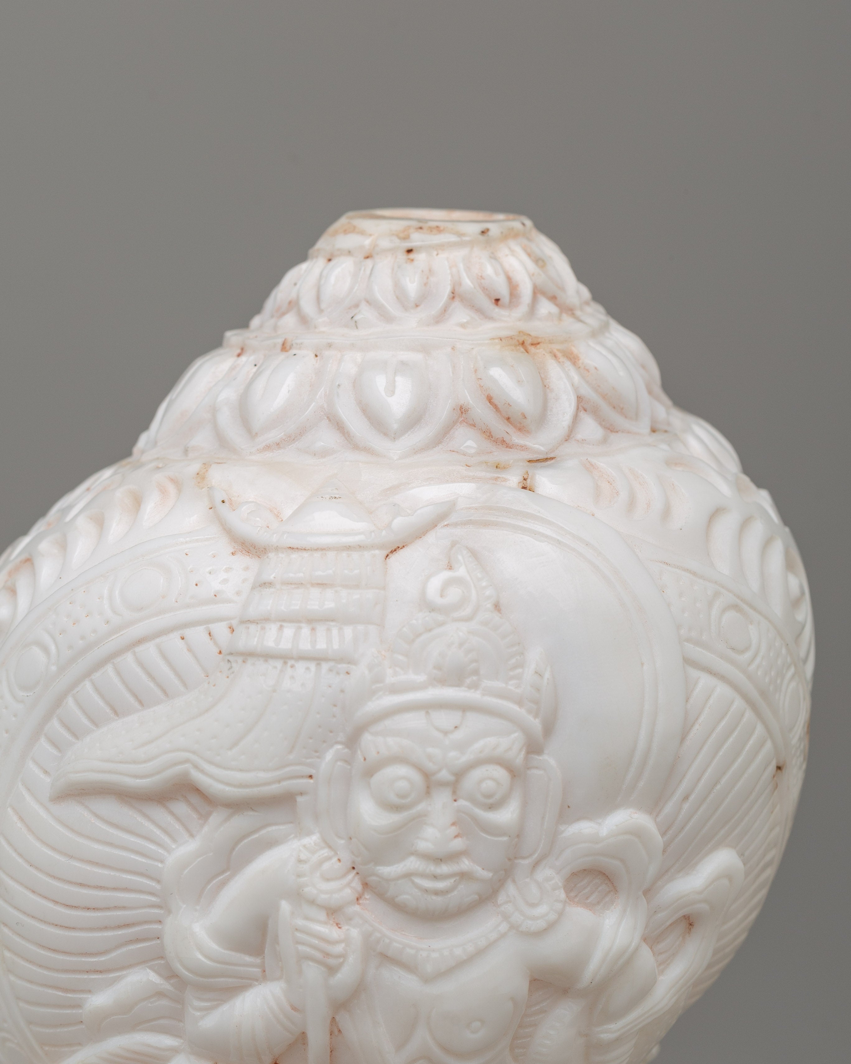 Religious Tibetan Conch Shell | Buddhist Offering Shell