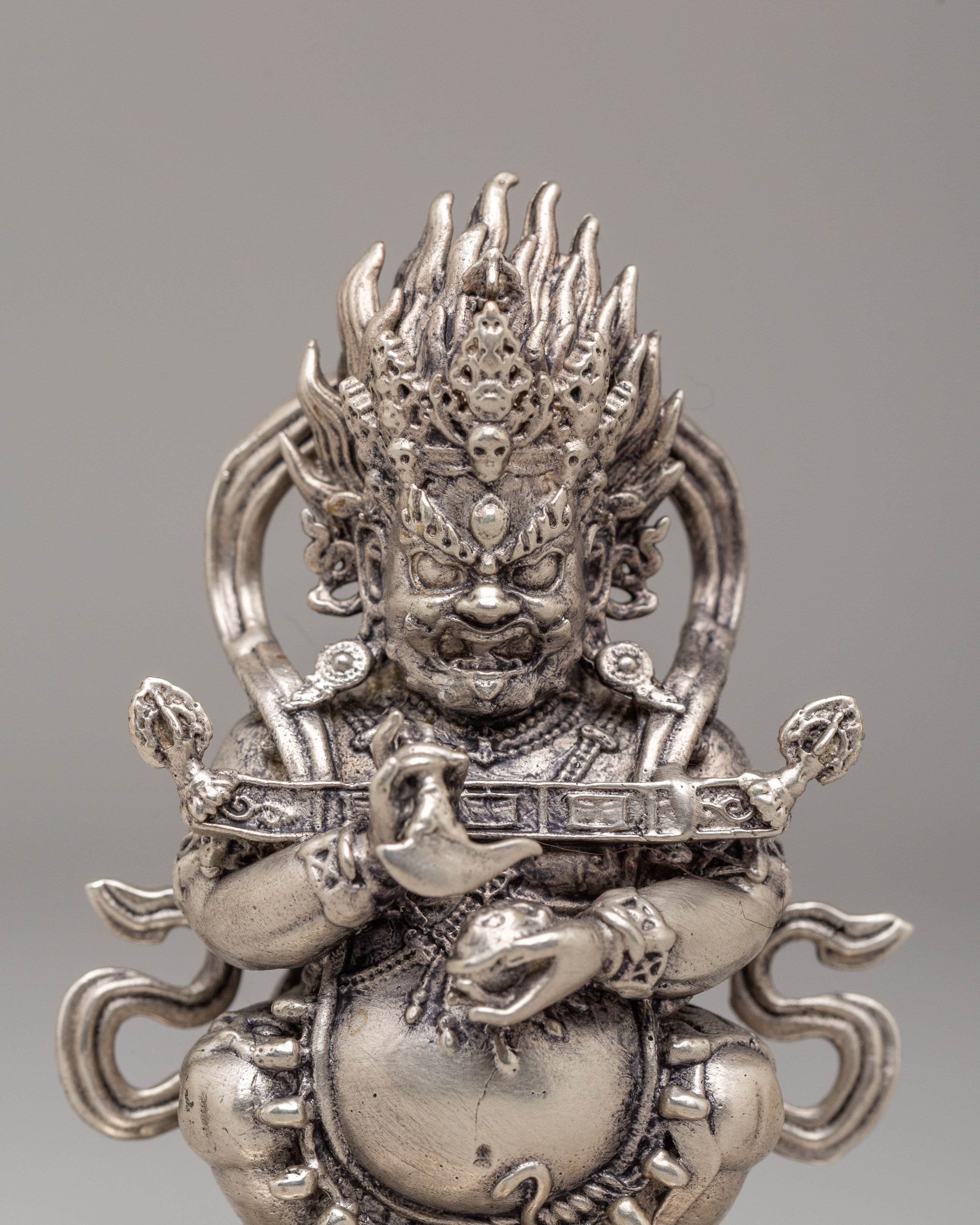 Machine-Made Sakya Mahakala Sculpture | Symbolizing Protection and Strength