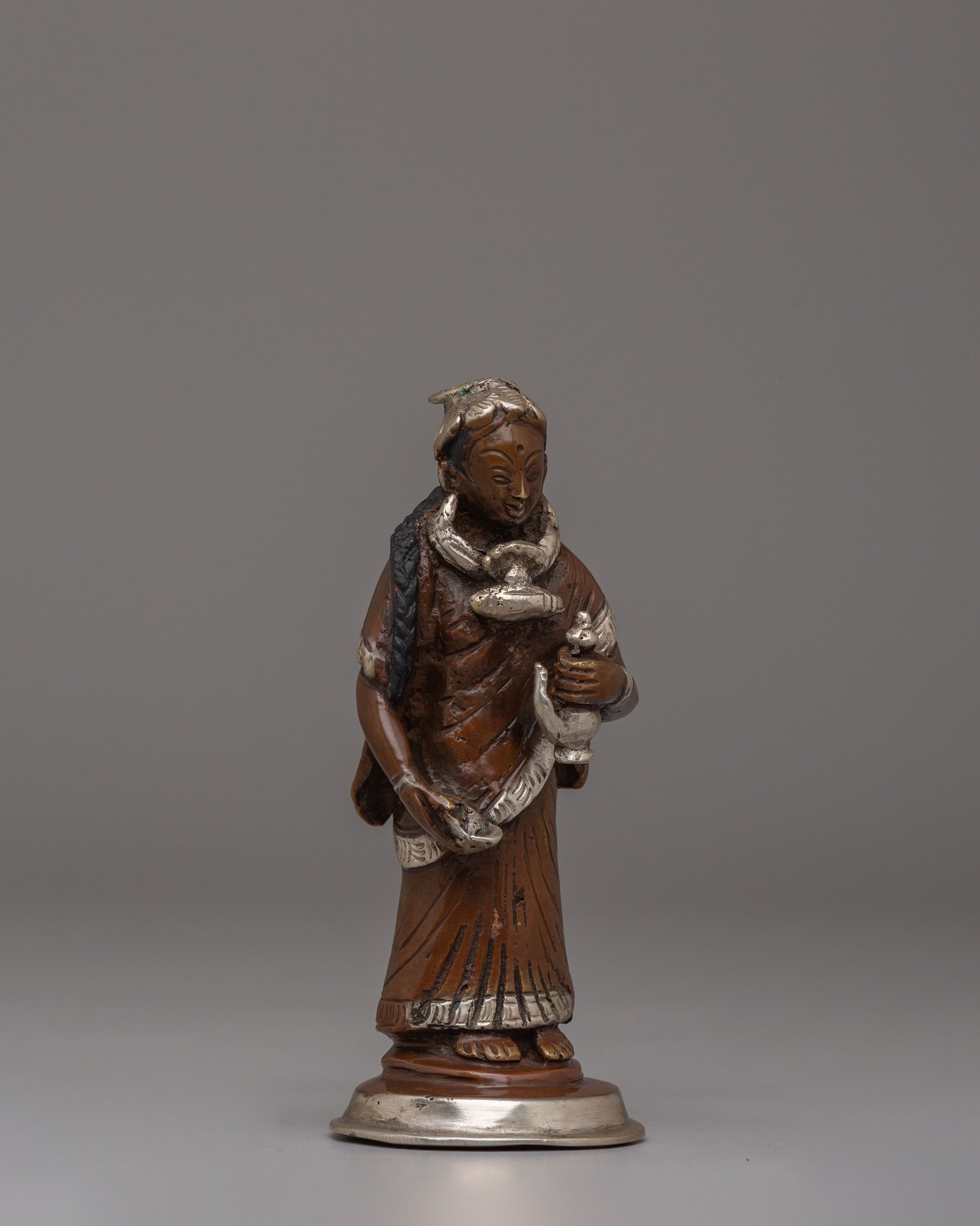 Handcrafted Newar Women Statue Set | Ritual Decor from Nepal