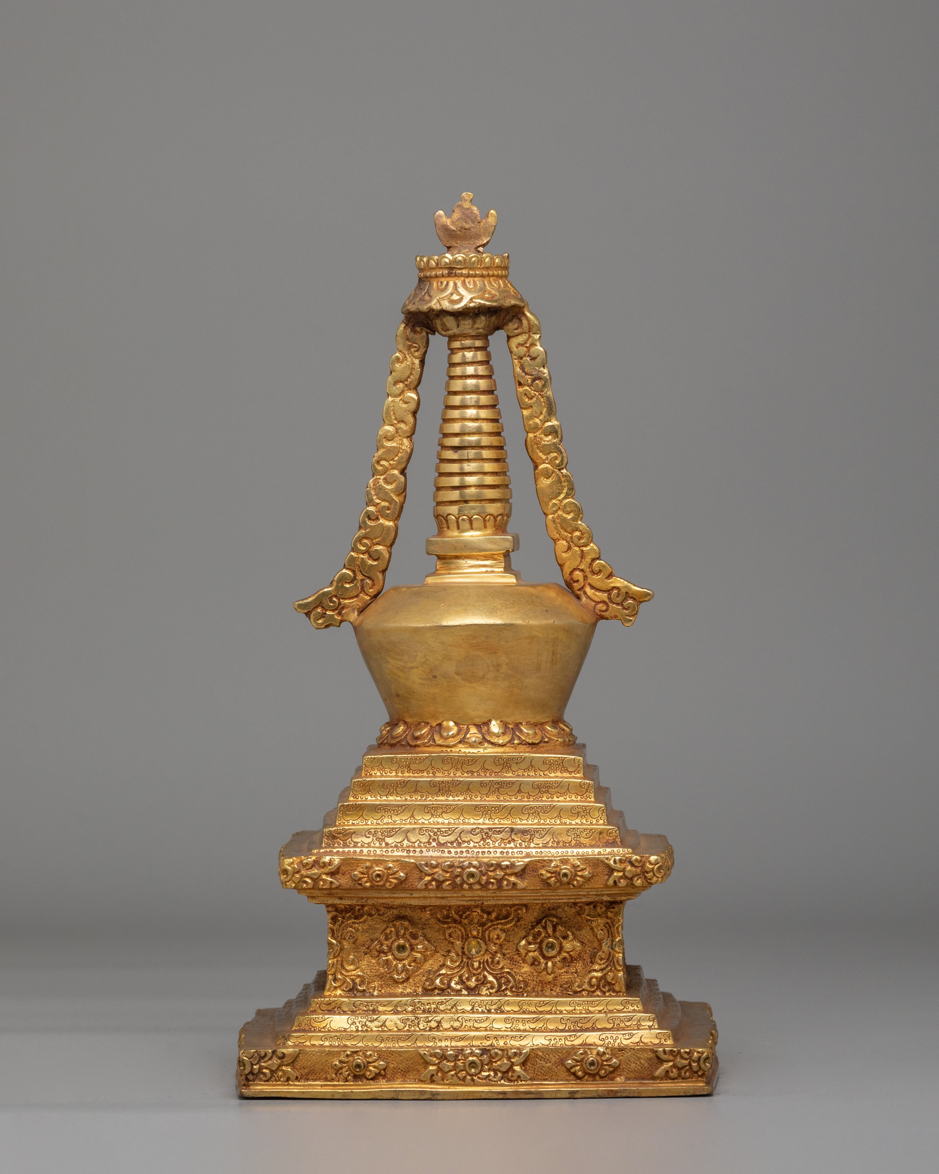 Handmade Altar Enlightenment Stupa | Sacred Buddhist Decor