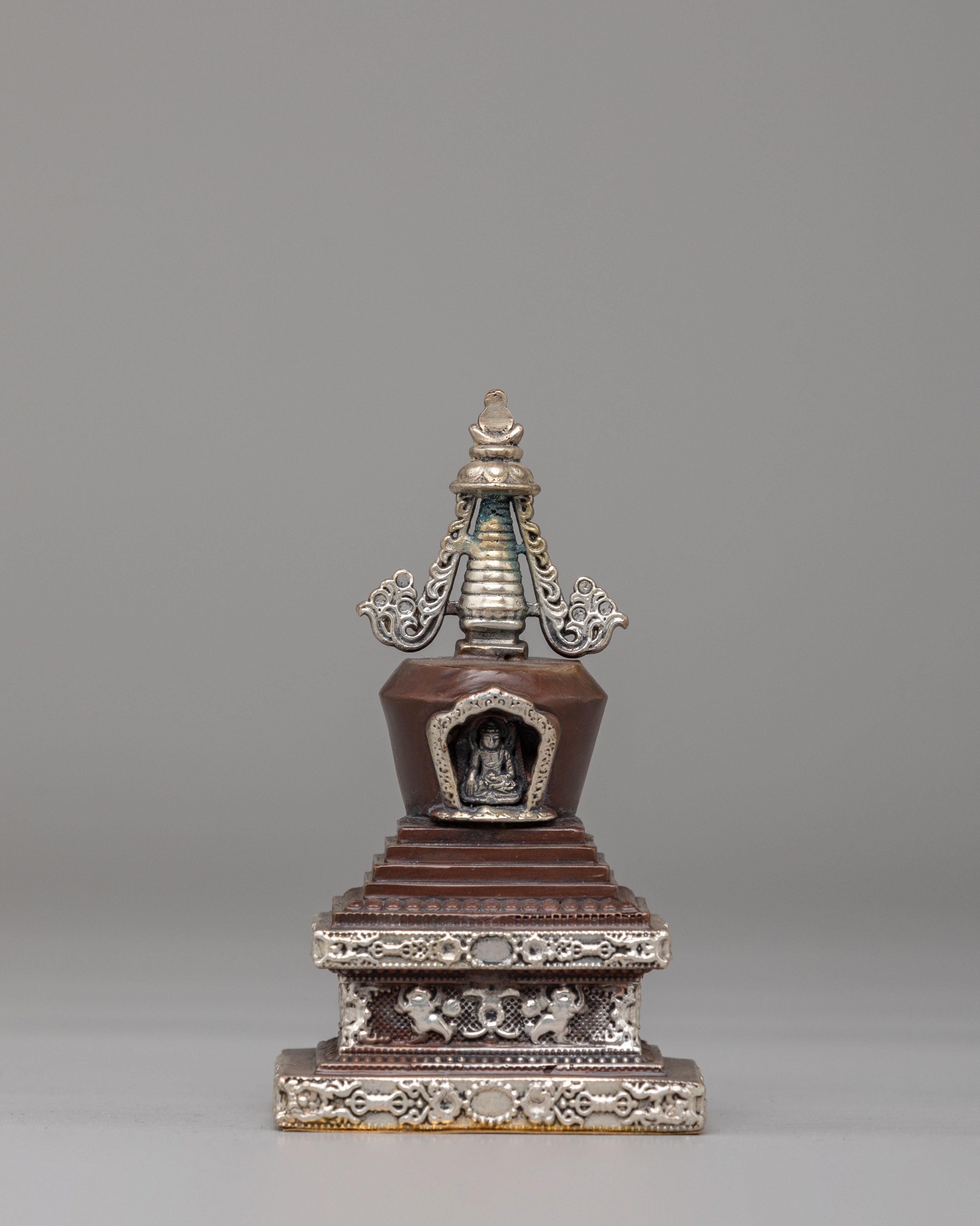Tibetan Eight Great Stupa Set | Sacred Spiritual Decor for Meditation & Rituals